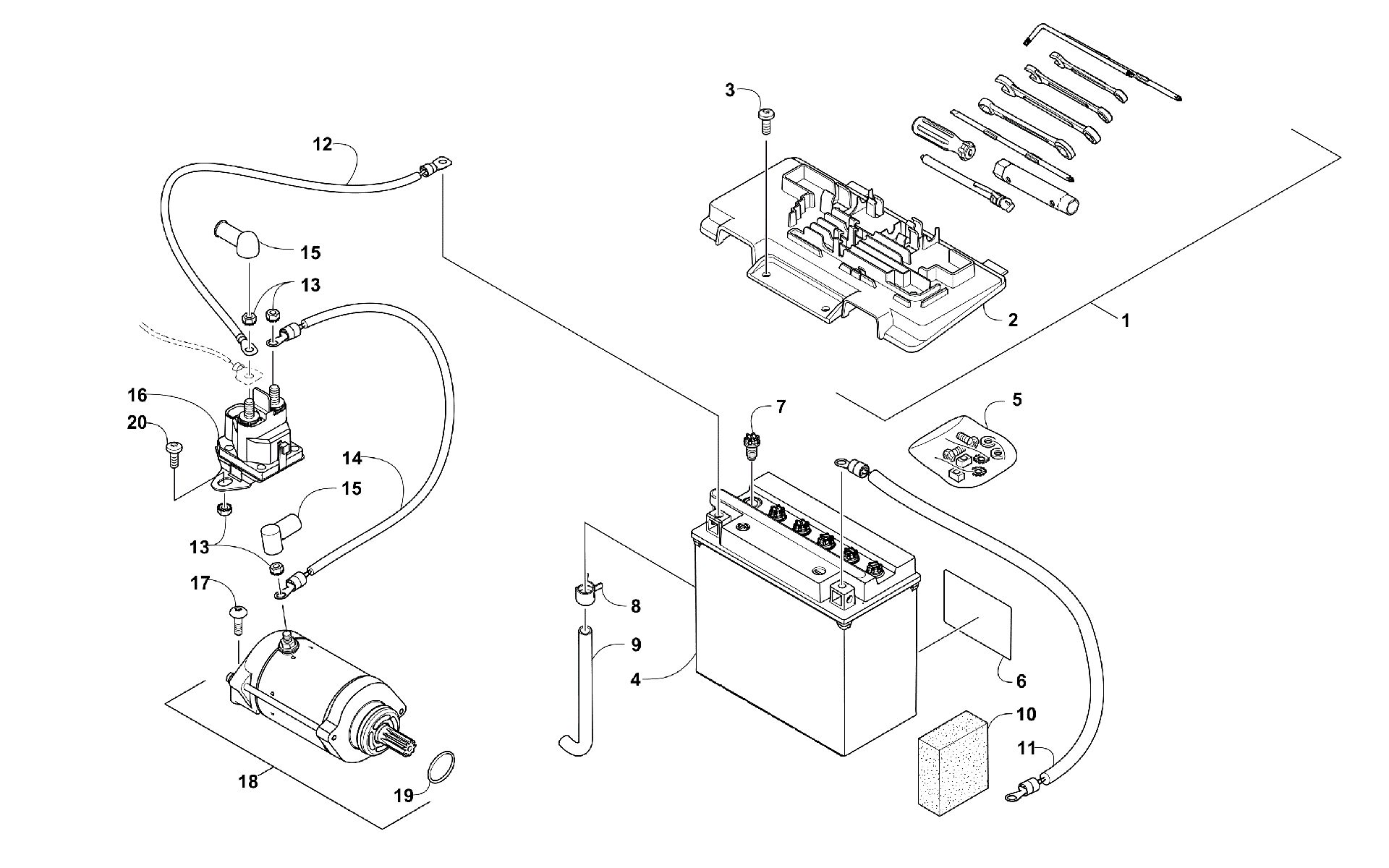 Аккумулятор AND STARTER ASSEMBLY [302228]