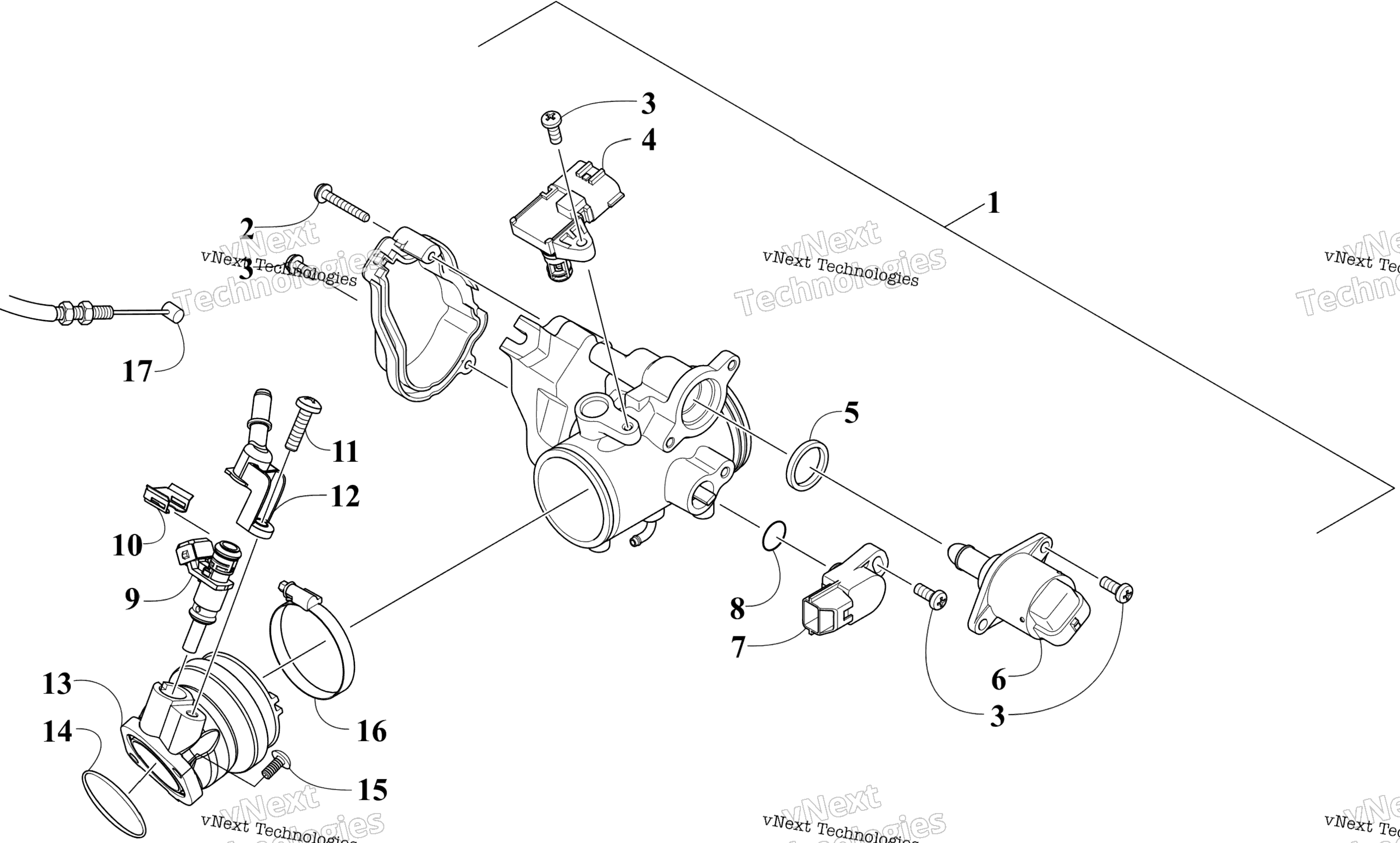 Дроссель Body Assembly