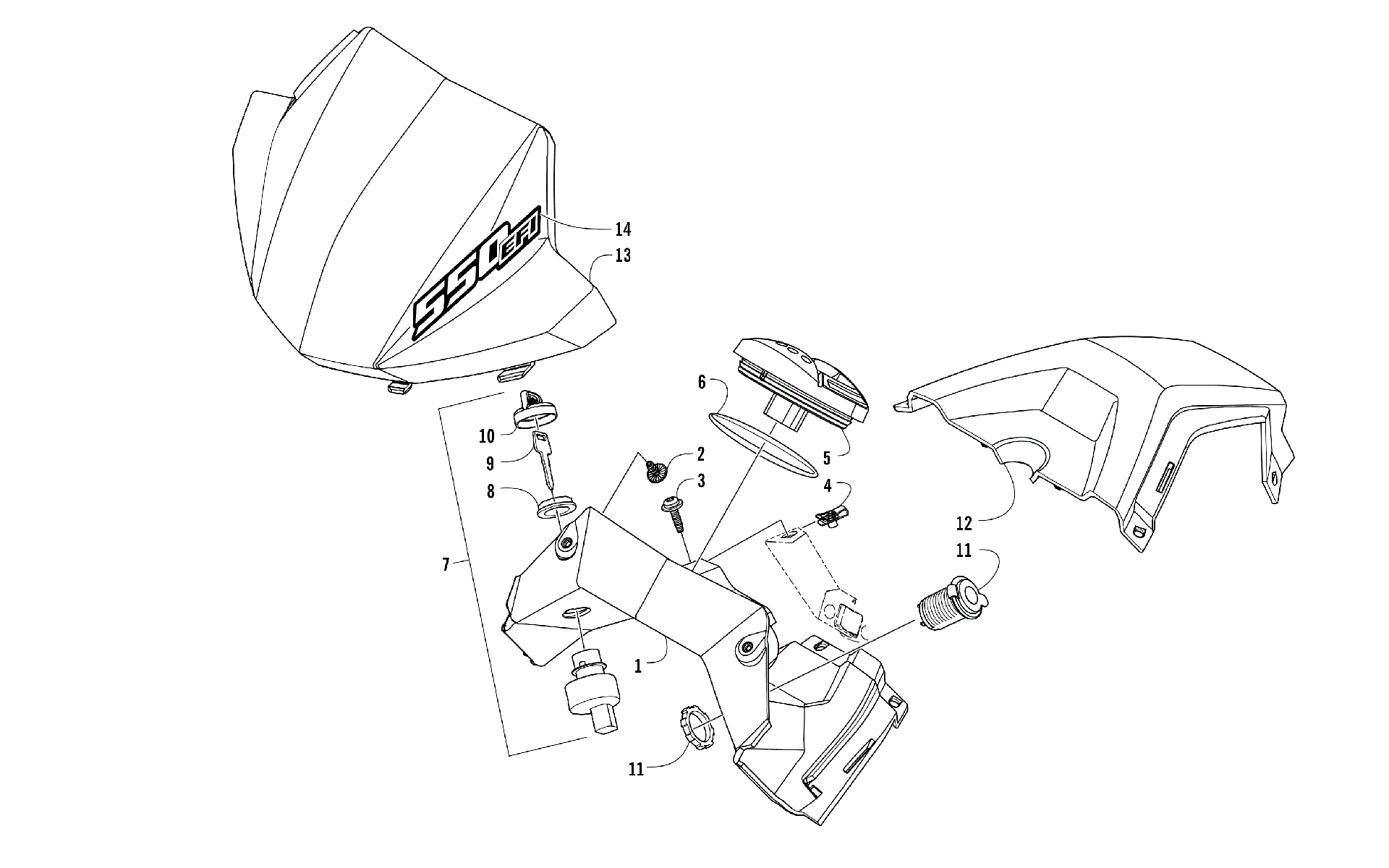 Консоль AND INSTRUMENT ASSEMBLY [302163]