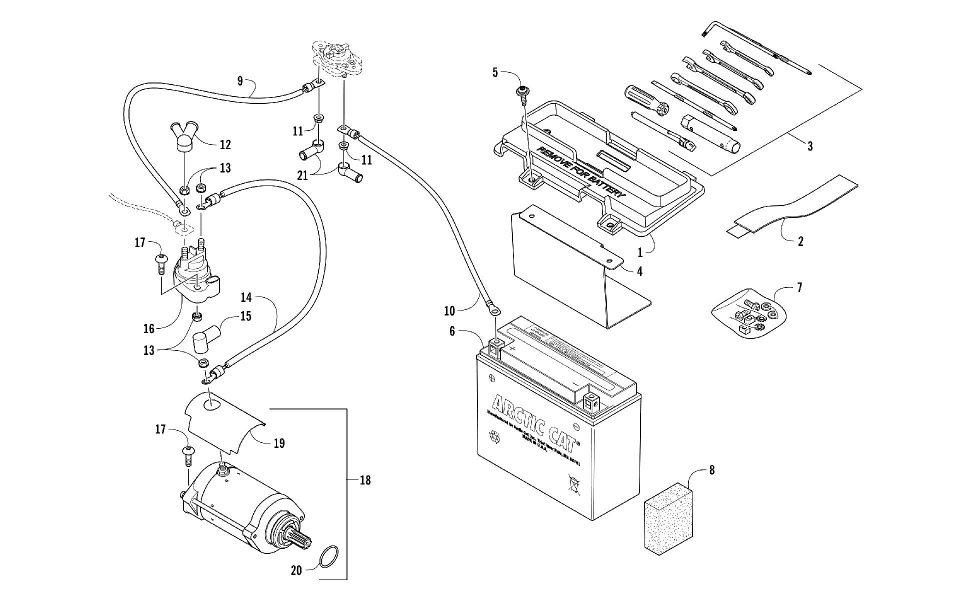 Аккумулятор AND STARTER ASSEMBLY [302022]