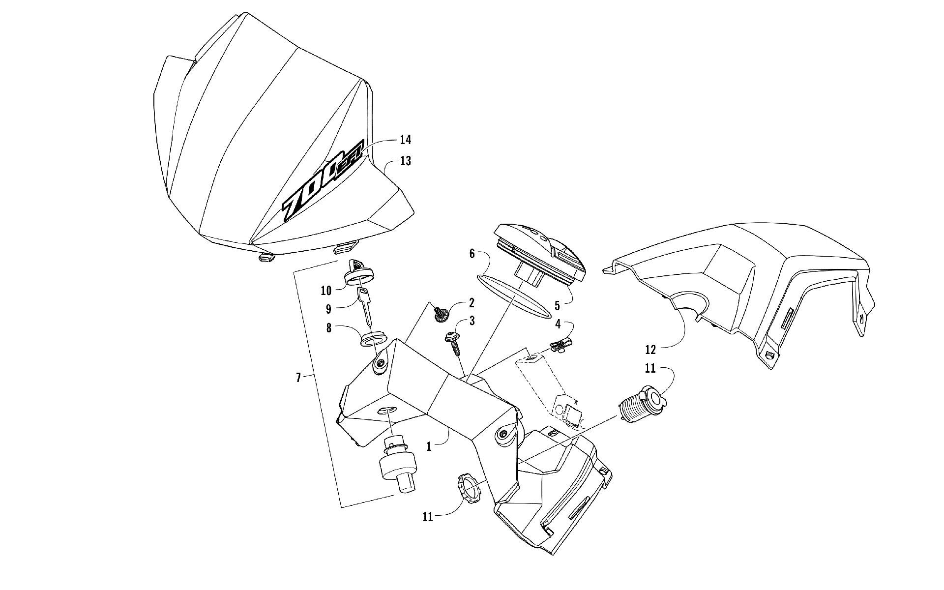 Консоль AND INSTRUMENT ASSEMBLY [301599]