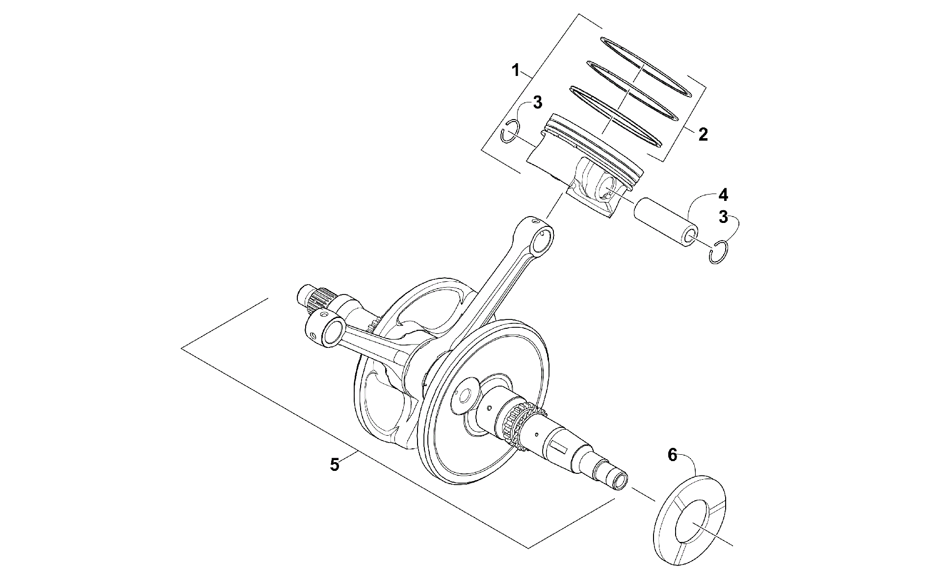 Коленчатый вал AND PISTON ASSEMBLY [301827]