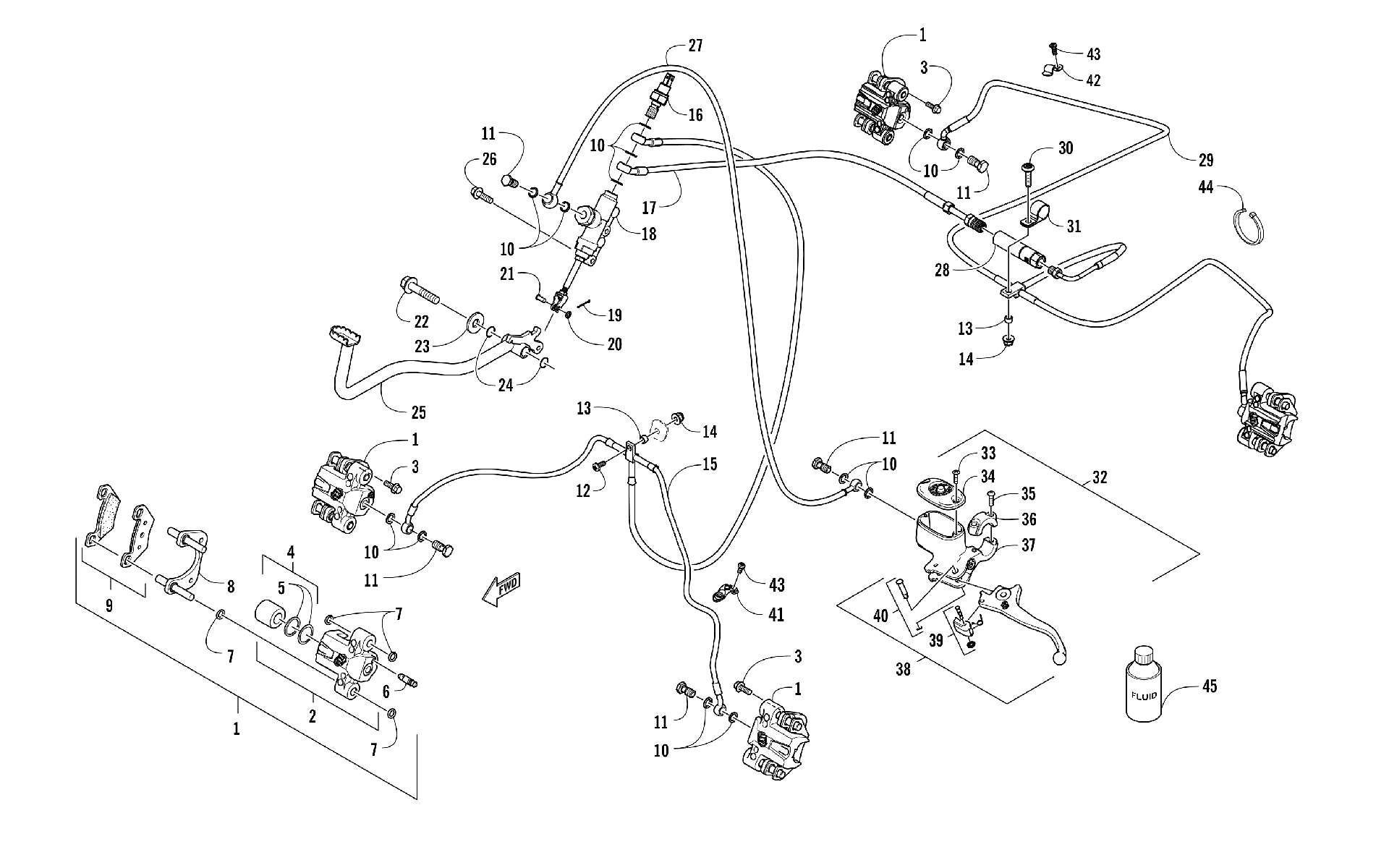 Hydraulic тормоз ASSEMBLY [104824]