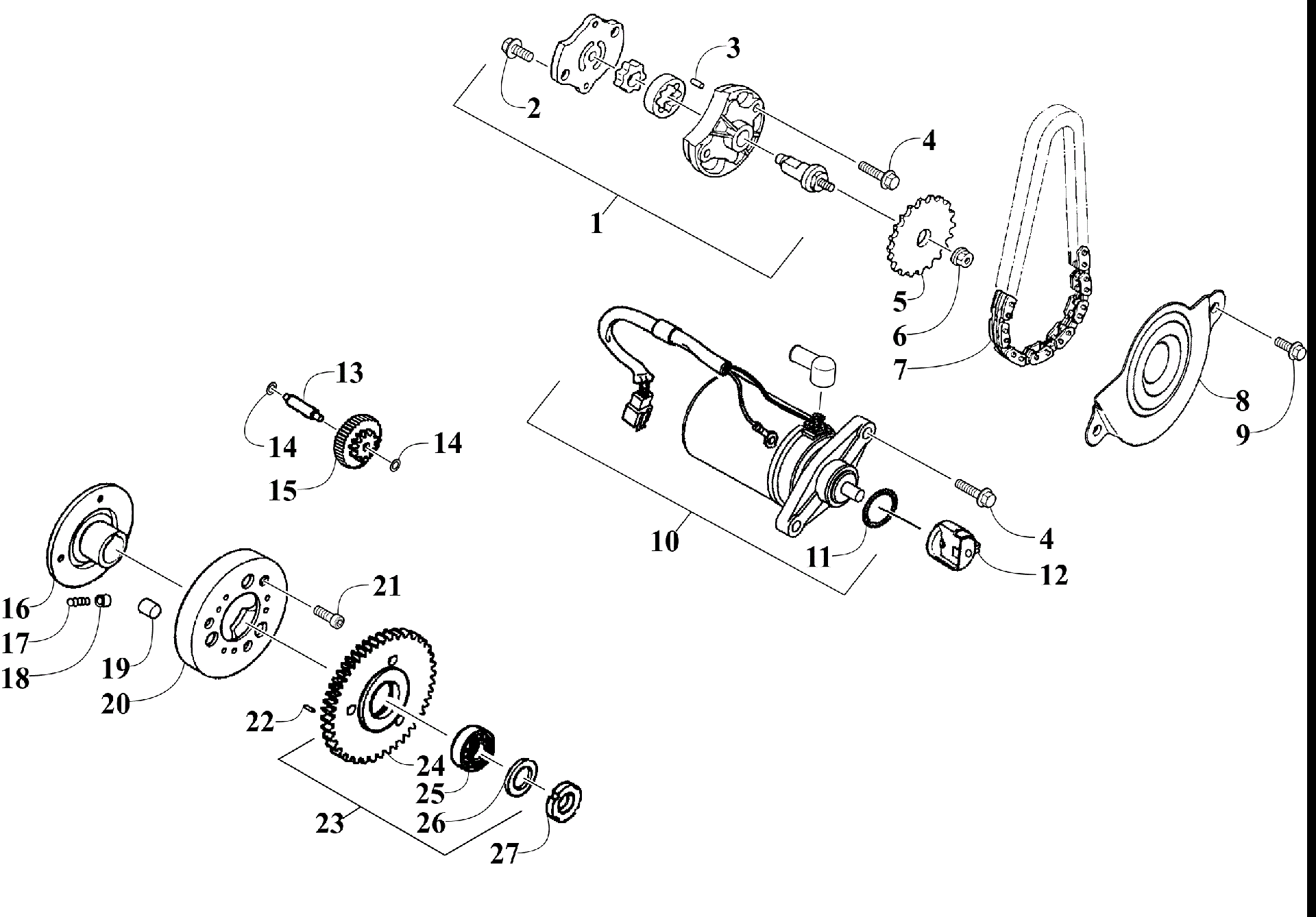 Стартер AND OIL PUMP ASSEMBLY [301223]
