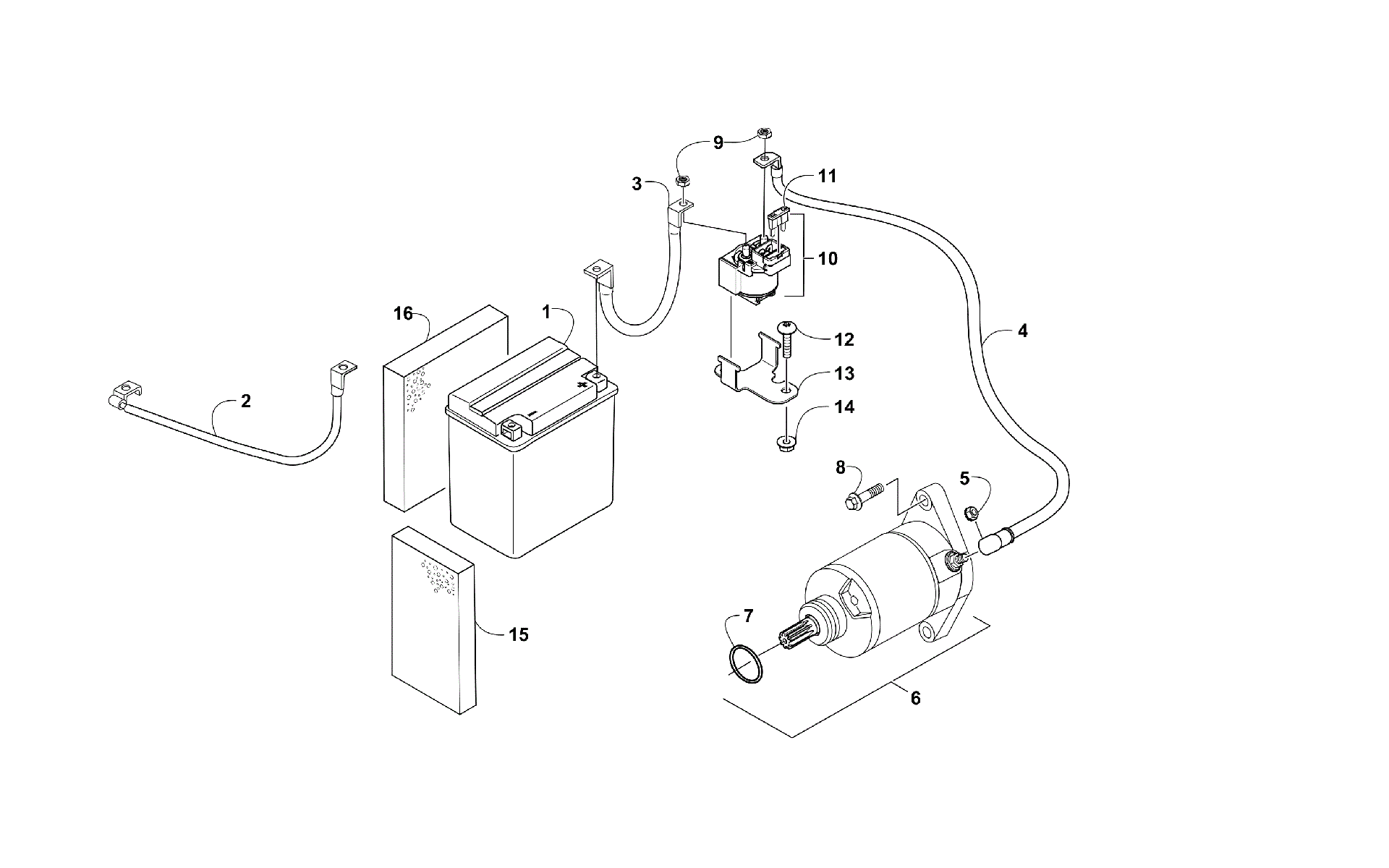 Аккумулятор AND STARTER ASSEMBLY [301471]