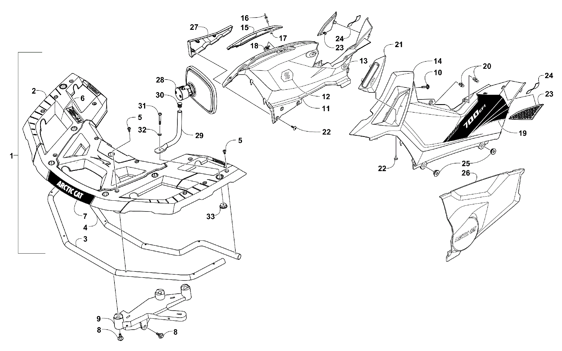 Передняя часть RACK AND SIDE PANEL ASSEMBLIES [301357]