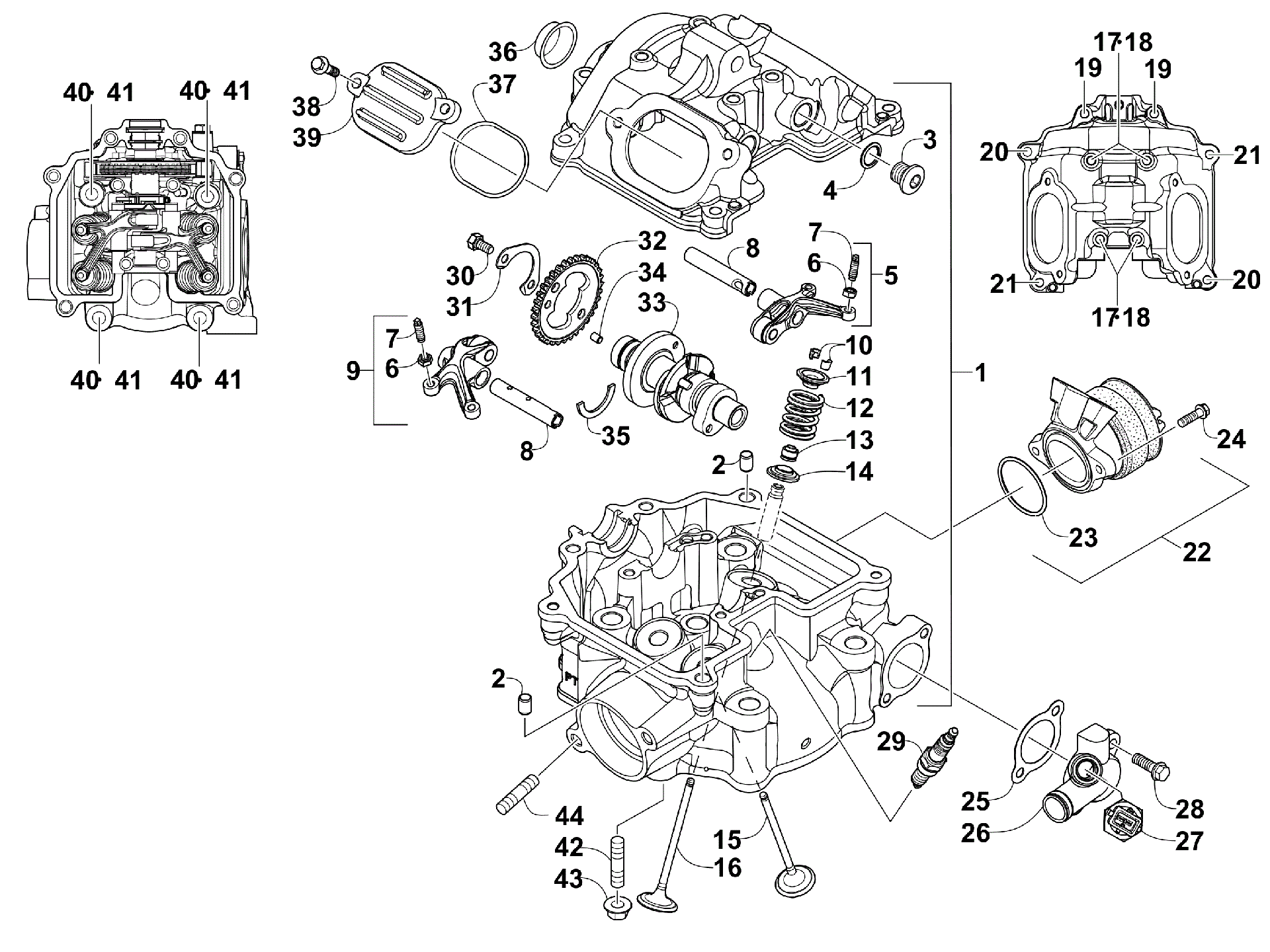 Головка блока цилиндров AND CAMSHAFT/VALVE ASSEMBLY [300571]