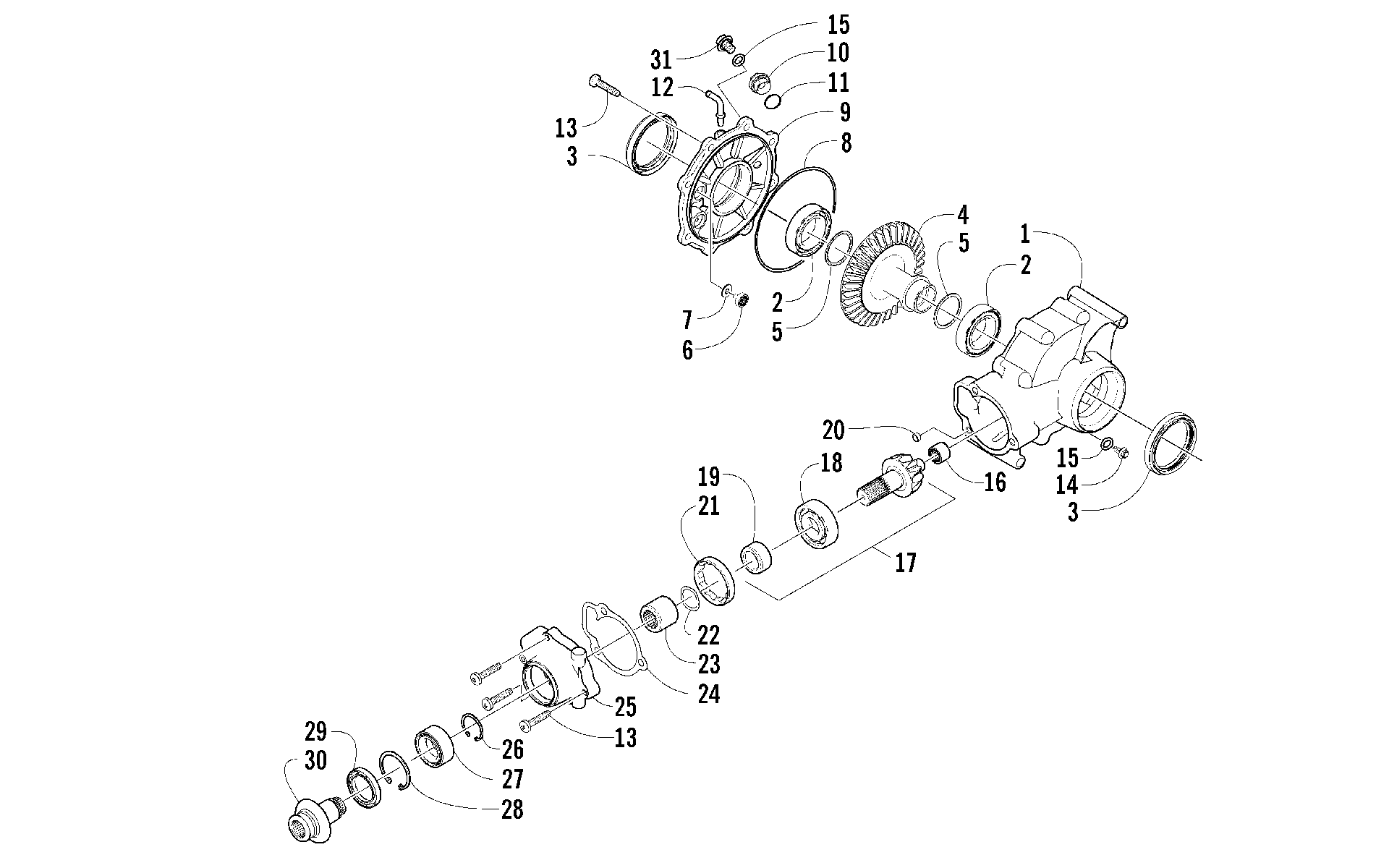Узел заднего редуктора [97672]