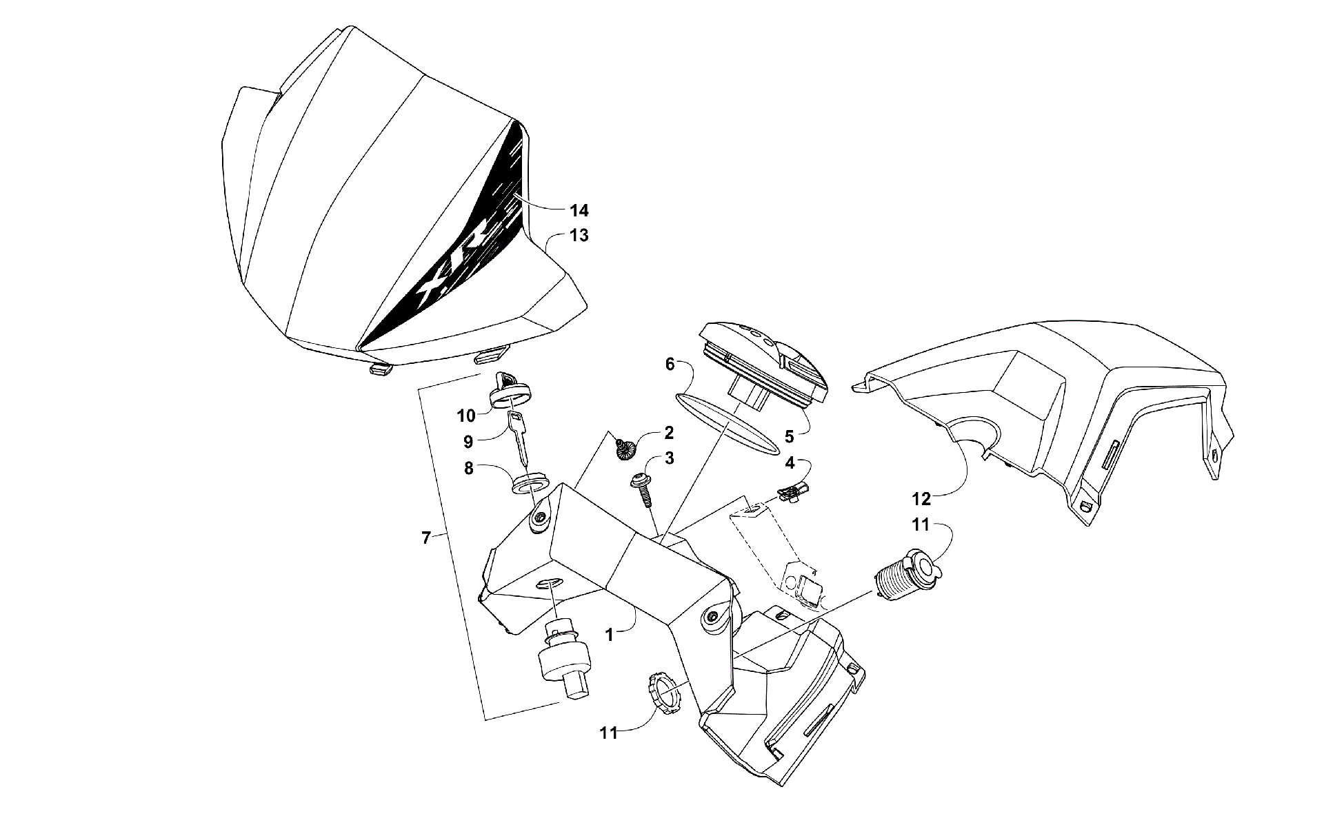 Консоль AND INSTRUMENT ASSEMBLY [300289]