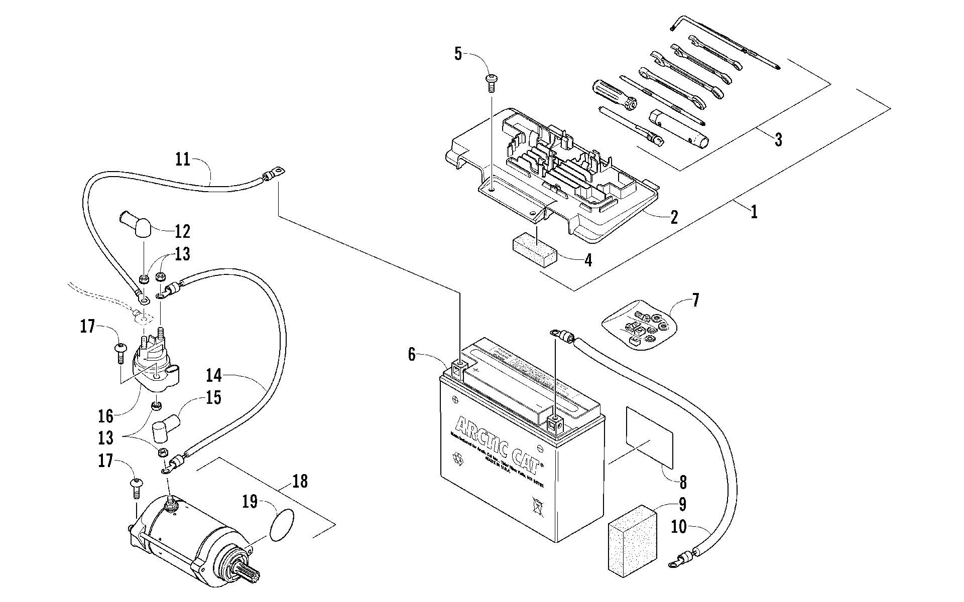 Аккумулятор AND STARTER ASSEMBLY [100485]
