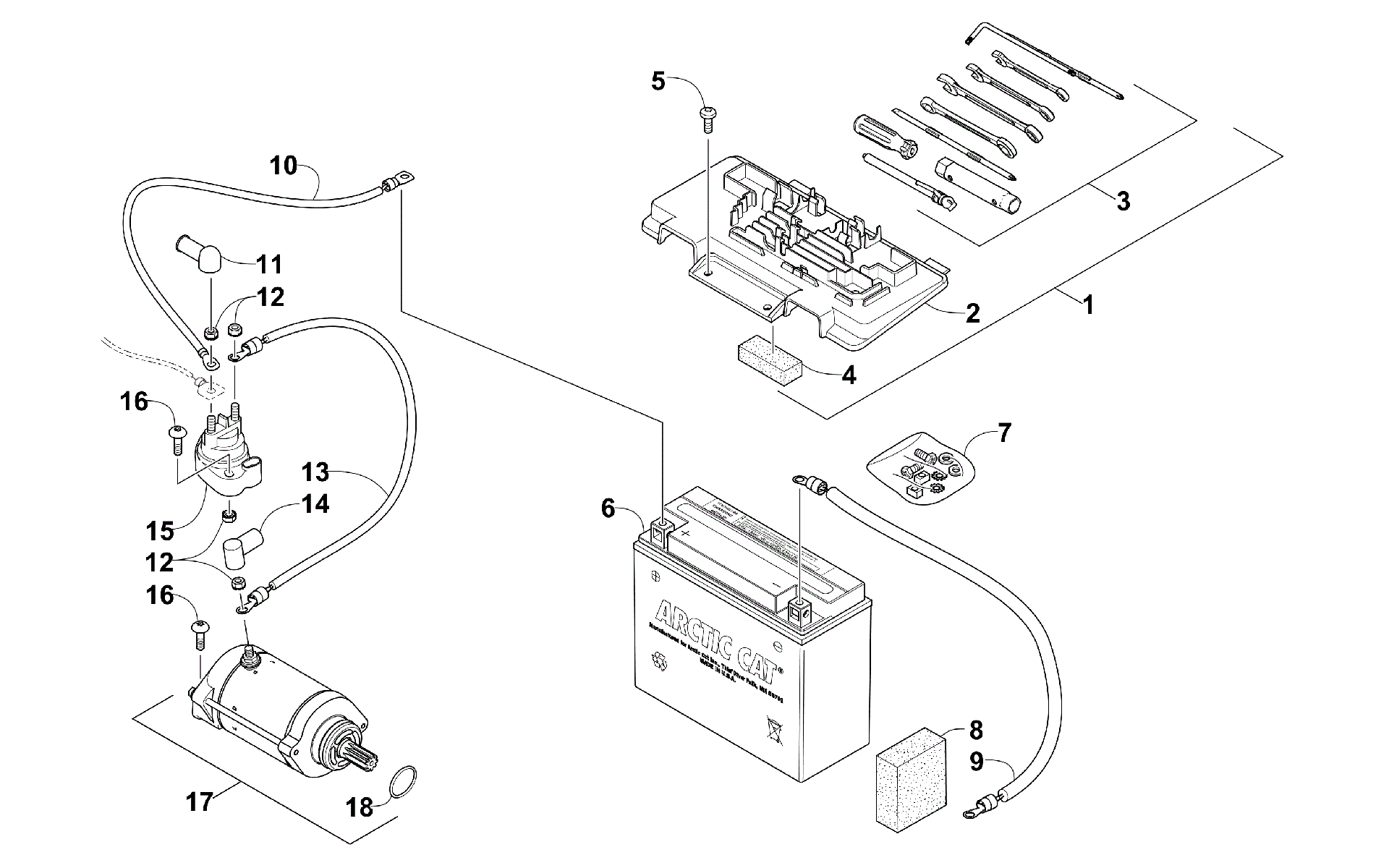 Аккумулятор AND STARTER ASSEMBLY [300077]