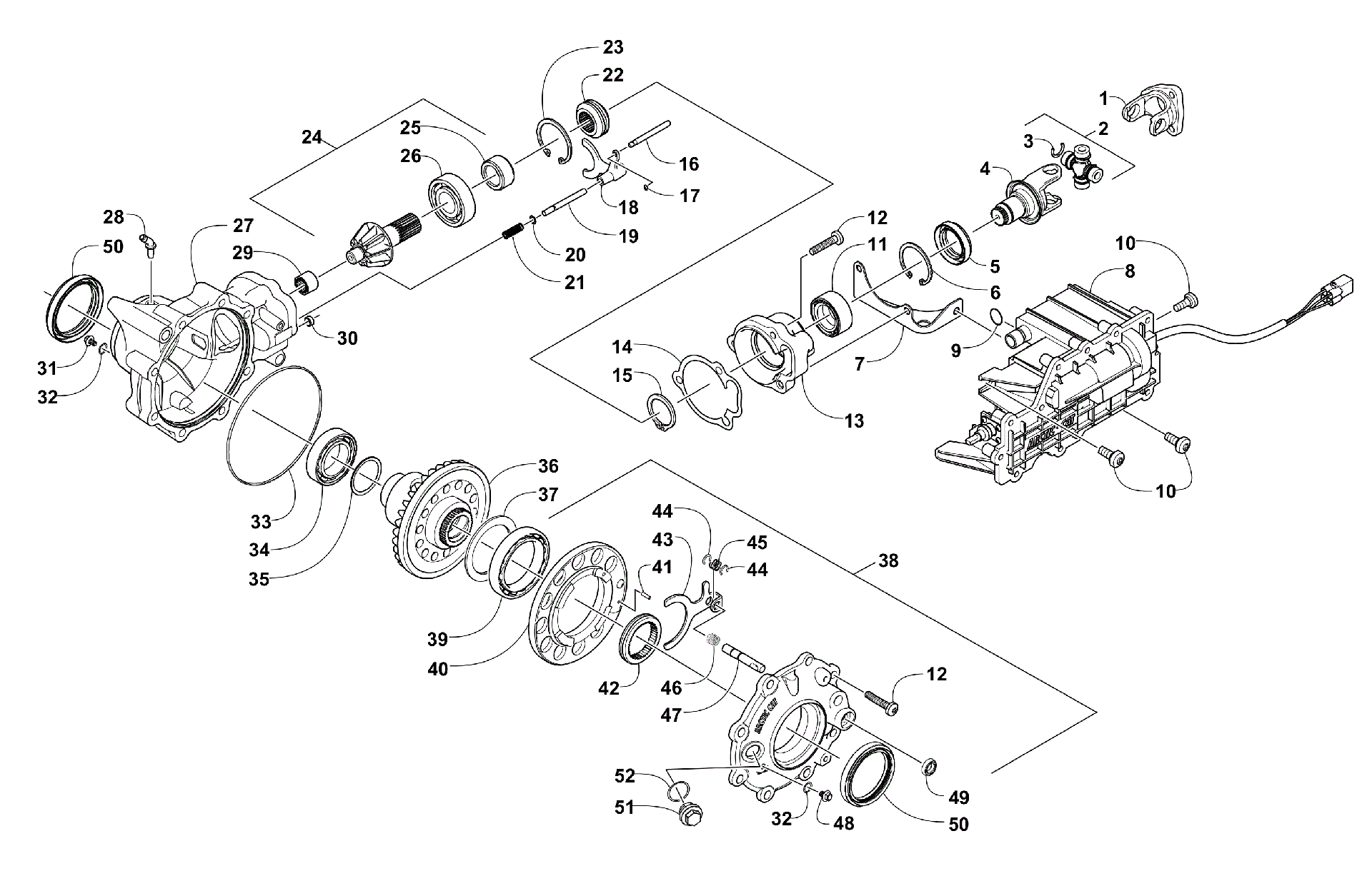 Передняя часть DRIVE GEARCASE ASSEMBLY [300532]