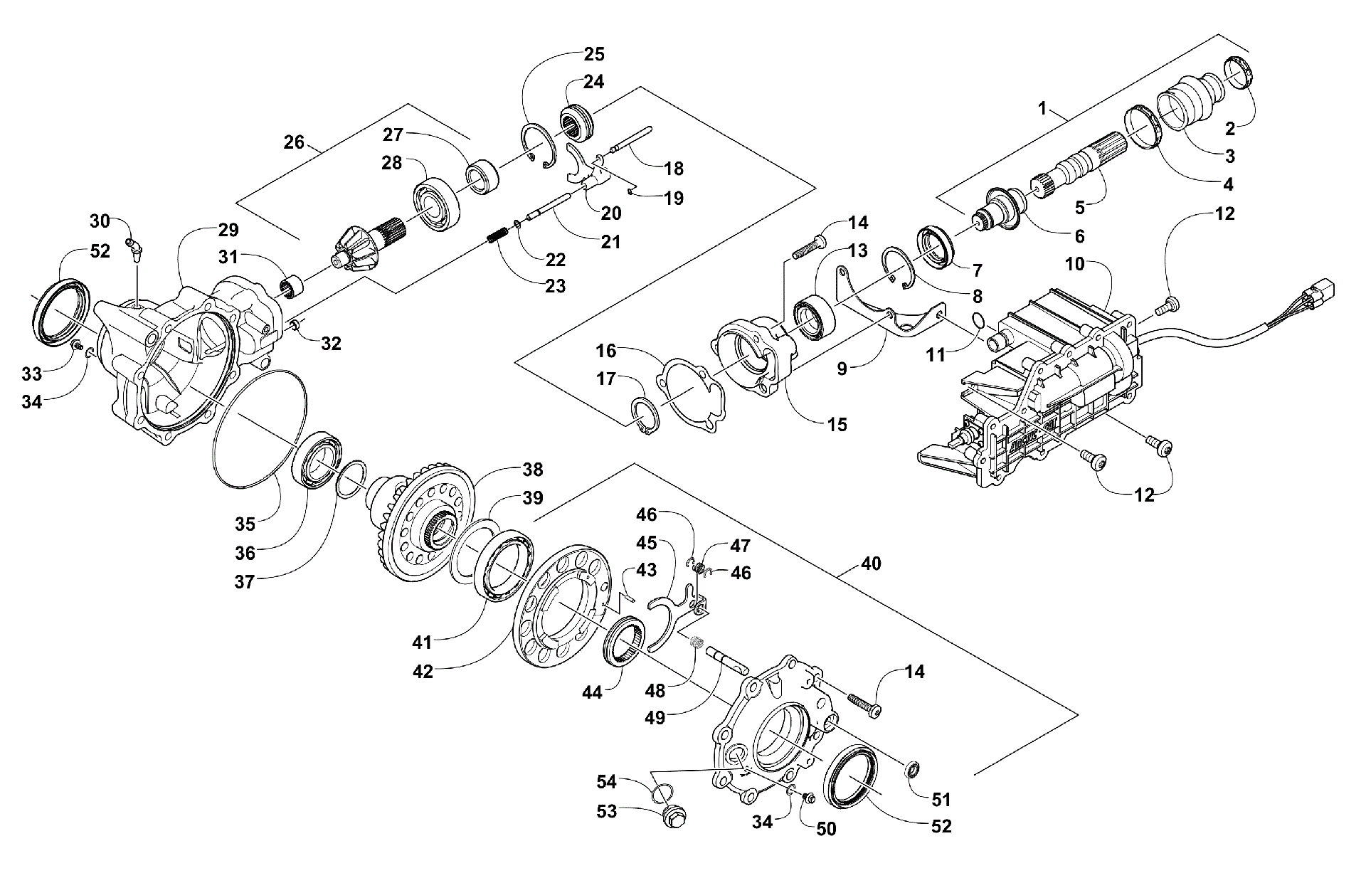 Передняя часть DRIVE GEARCASE ASSEMBLY [99947]