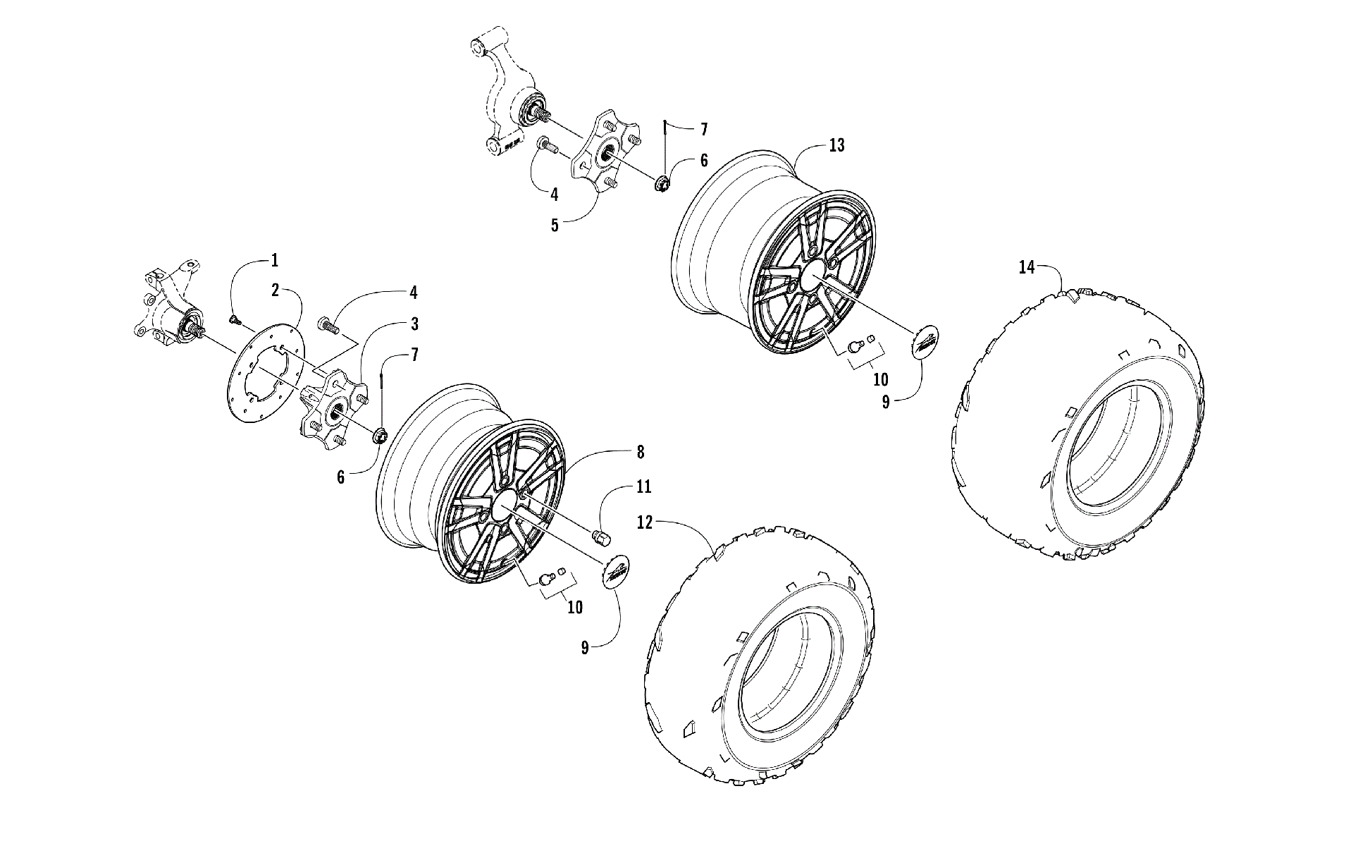 Колесо AND TIRE ASSEMBLY [301407]
