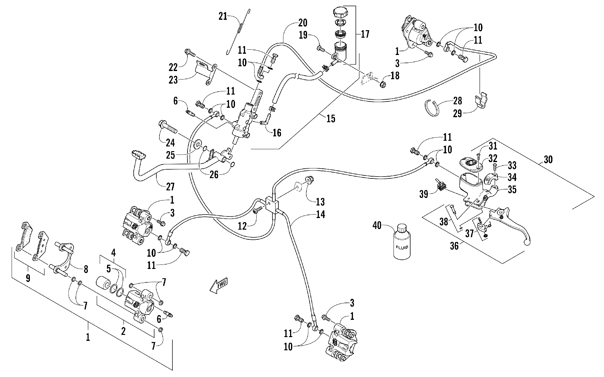 Hydraulic тормоз ASSEMBLY [97688]