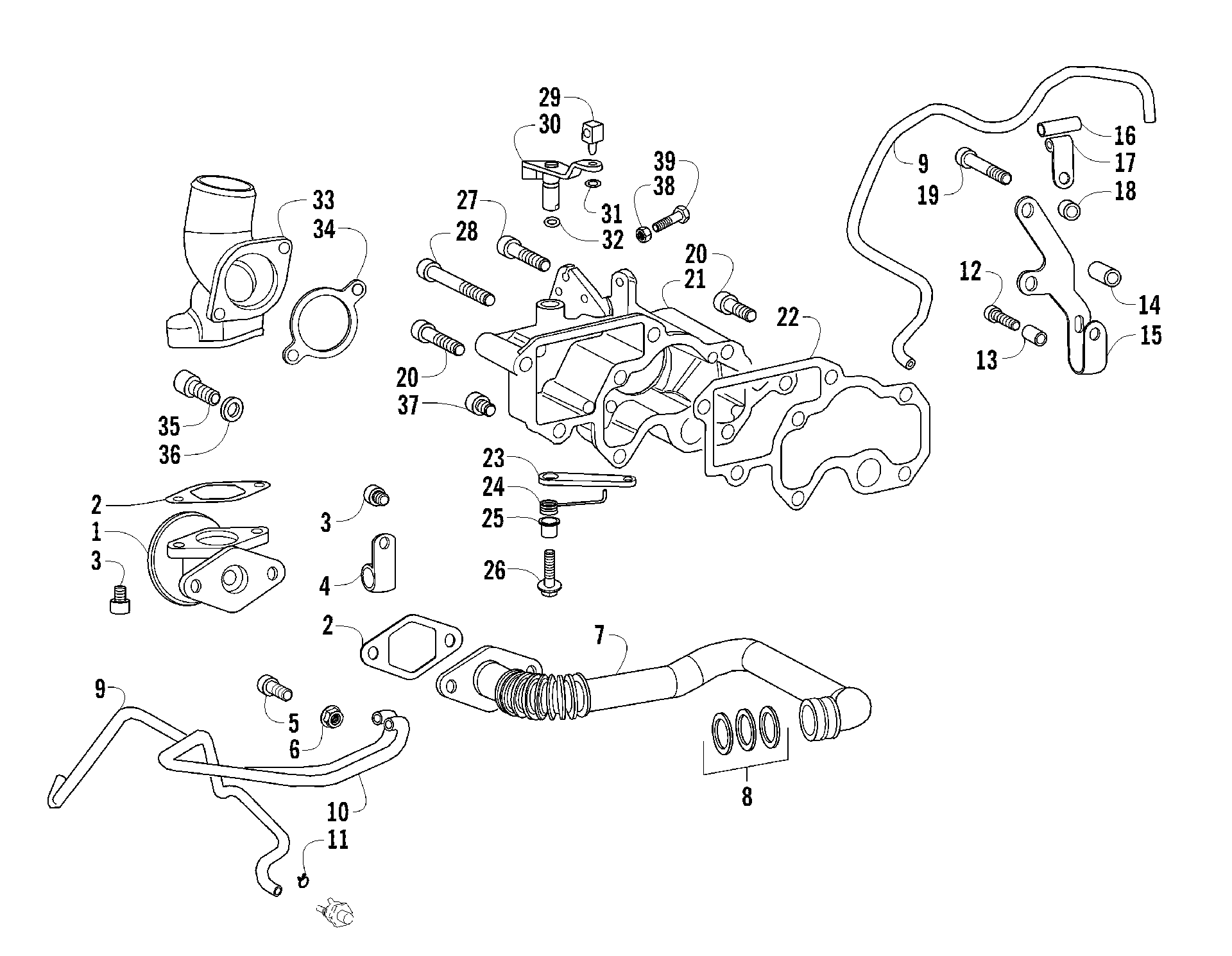 Впускная система MANIFOLD AND EGR SYSTEM [96007]