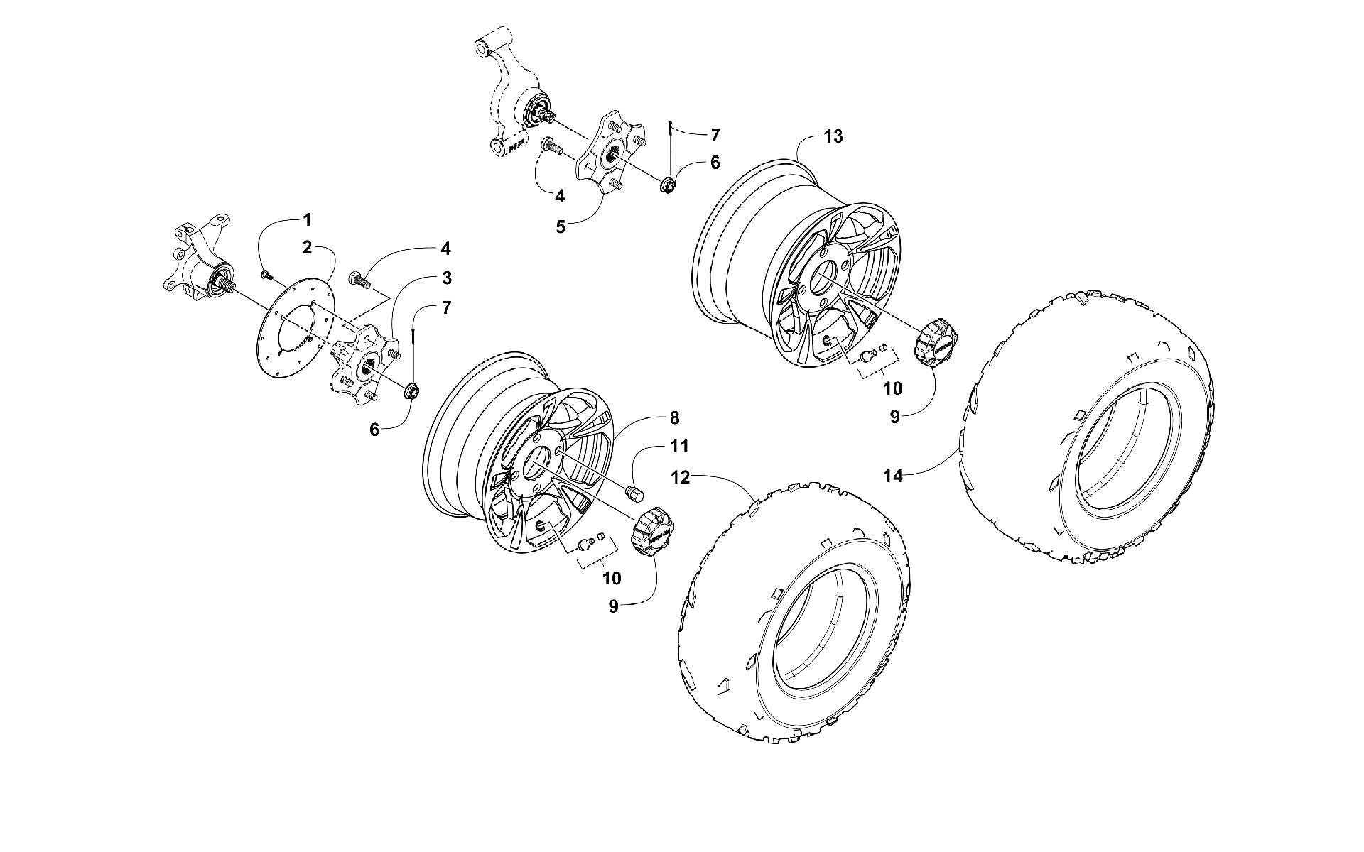 Колесо AND TIRE ASSEMBLY [100219]