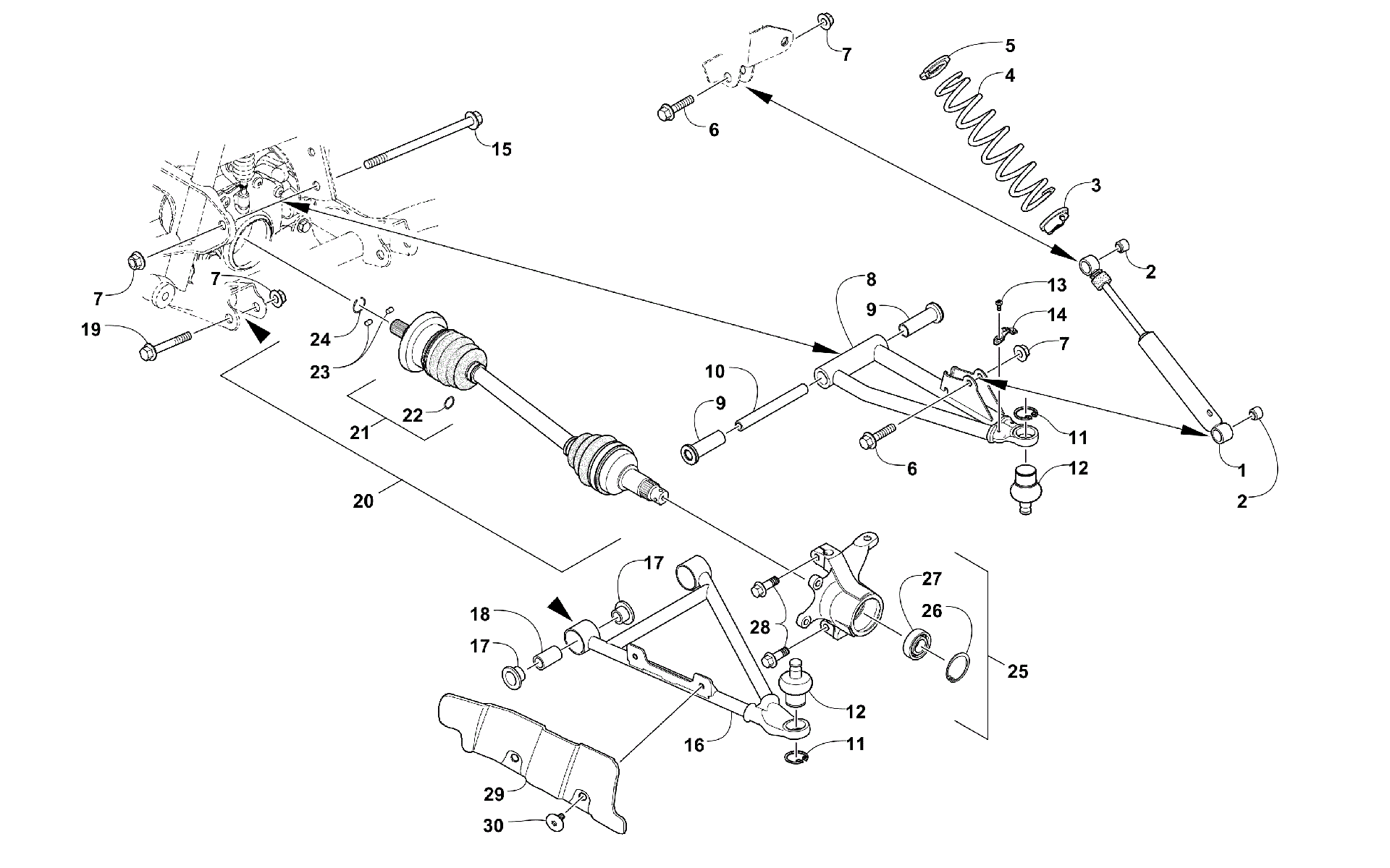 Узел передней подвески [96945]