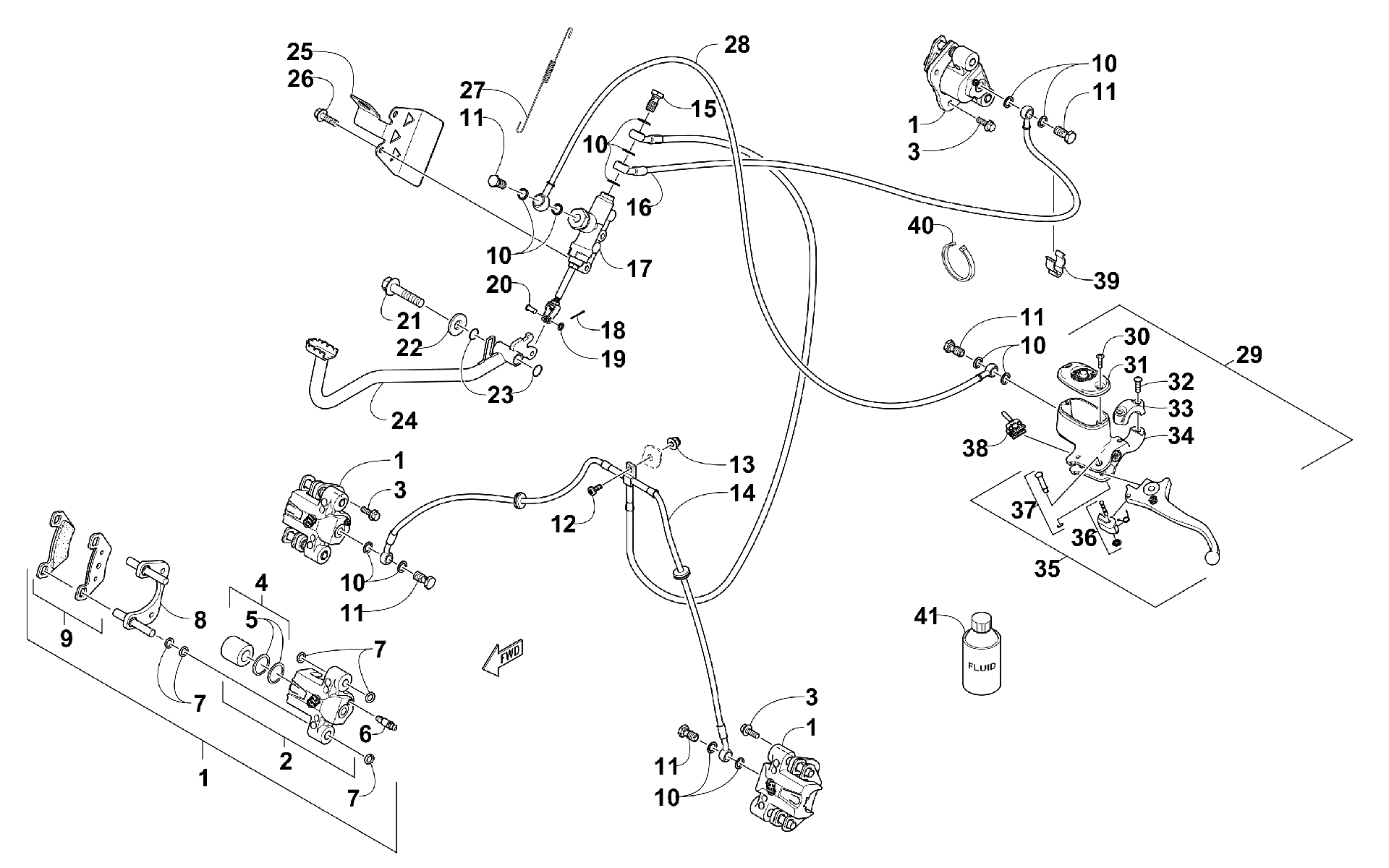 Hydraulic тормоз ASSEMBLY [96964]