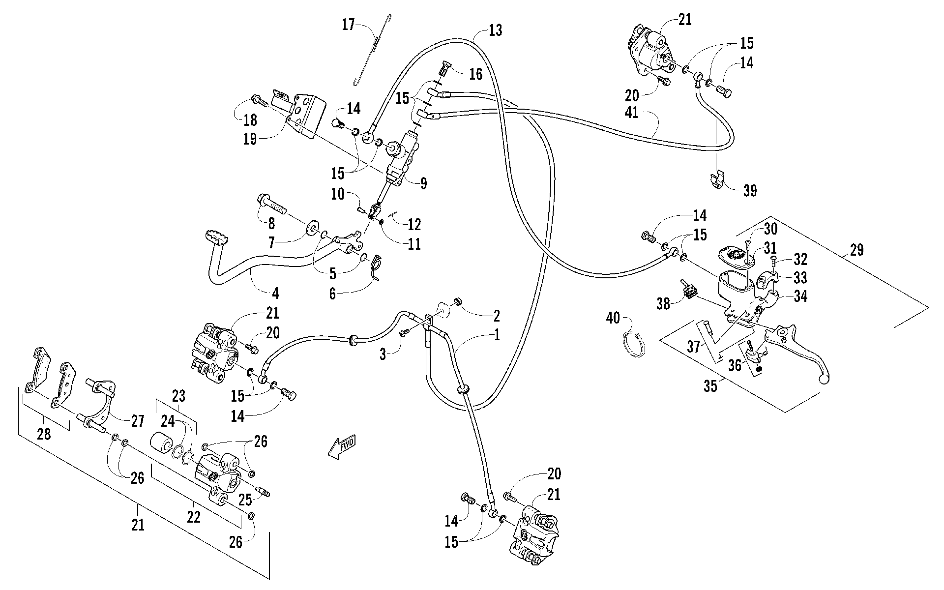 Hydraulic тормоз ASSEMBLY [96112]