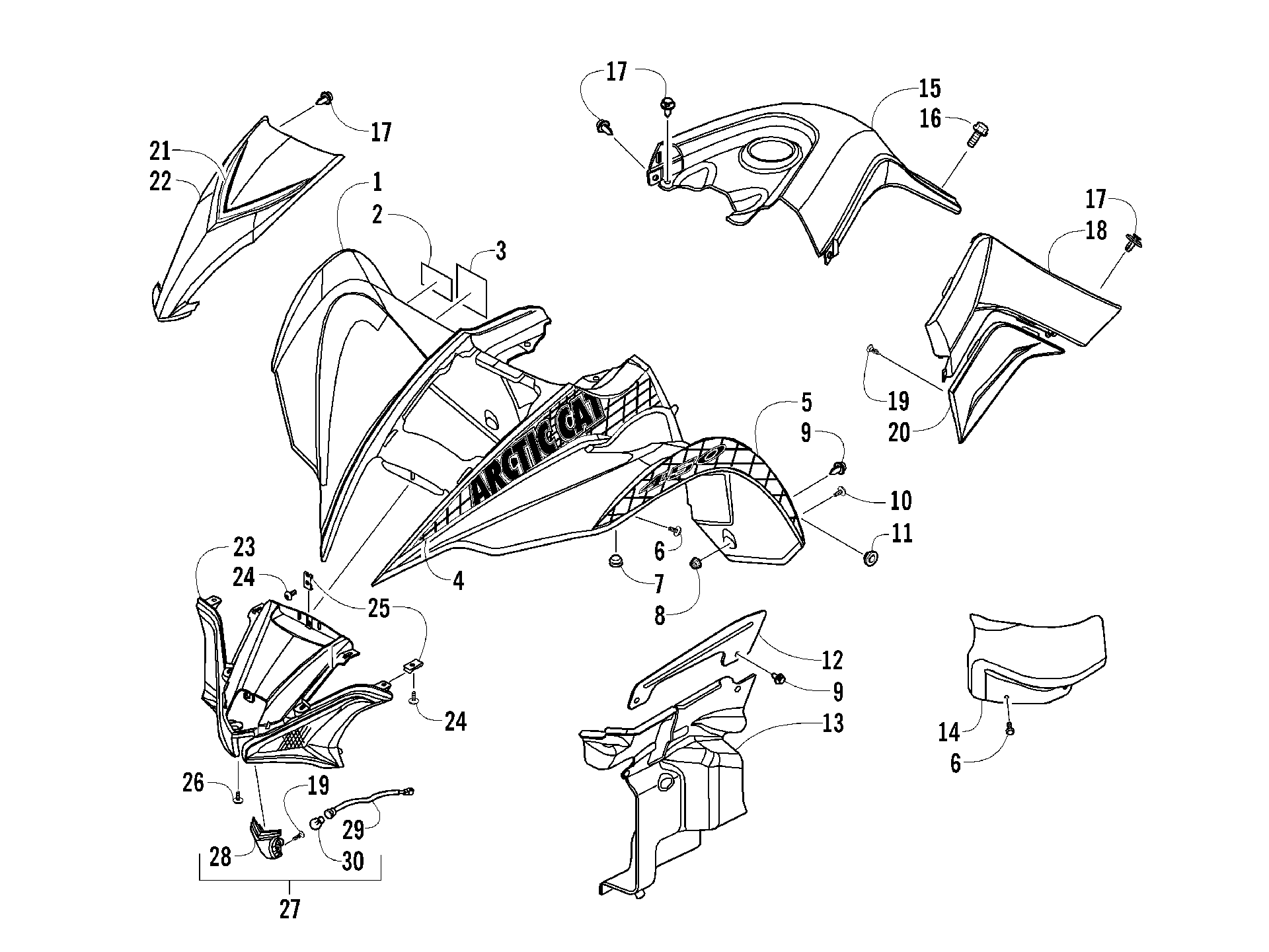 Передняя часть BODY ASSEMBLY [98373]