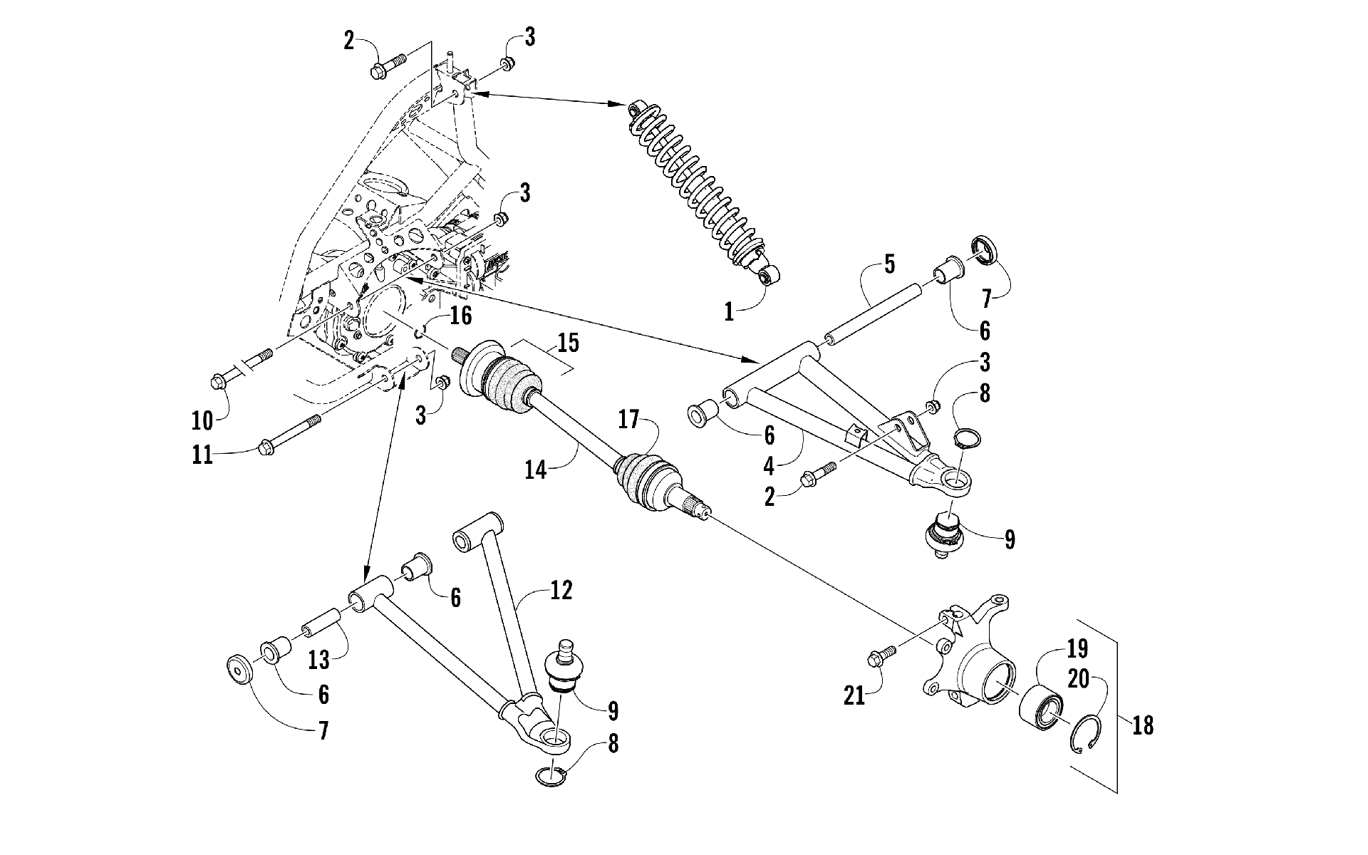 Узел передней подвески [94307]