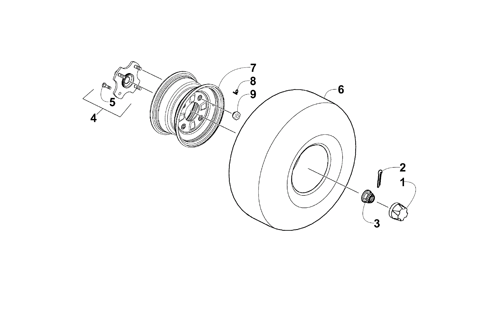 Заднее колесо ASSEMBLY [92804]
