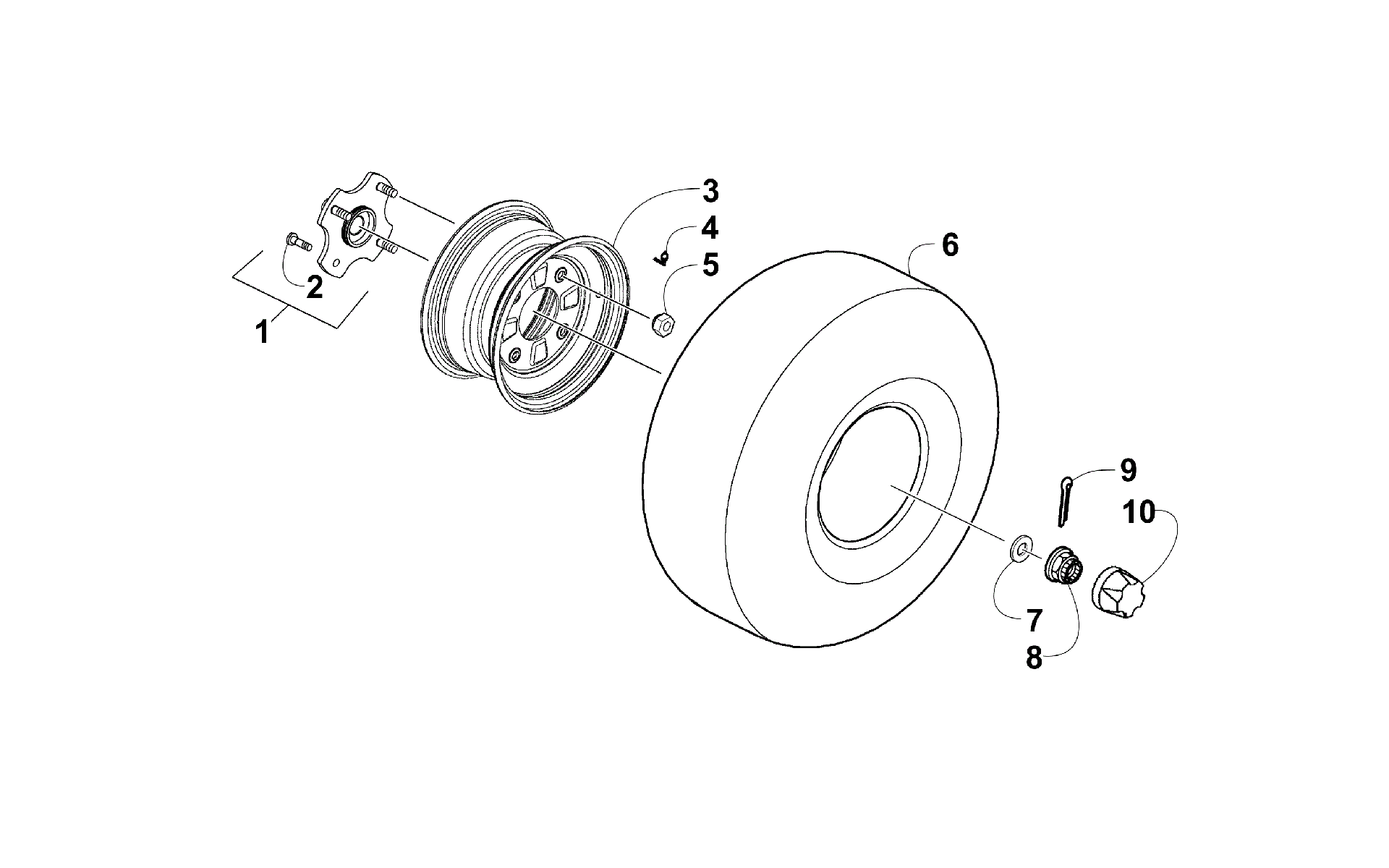 Заднее колесо ASSEMBLY [92743]