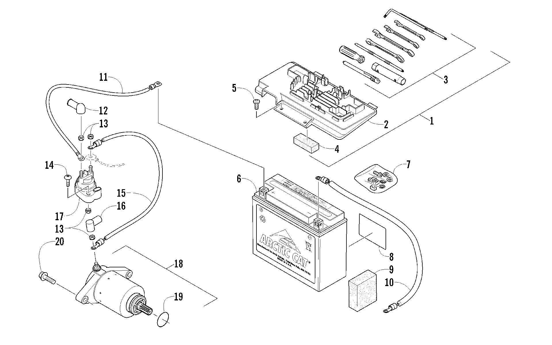 Аккумулятор AND STARTER ASSEMBLY [93164]