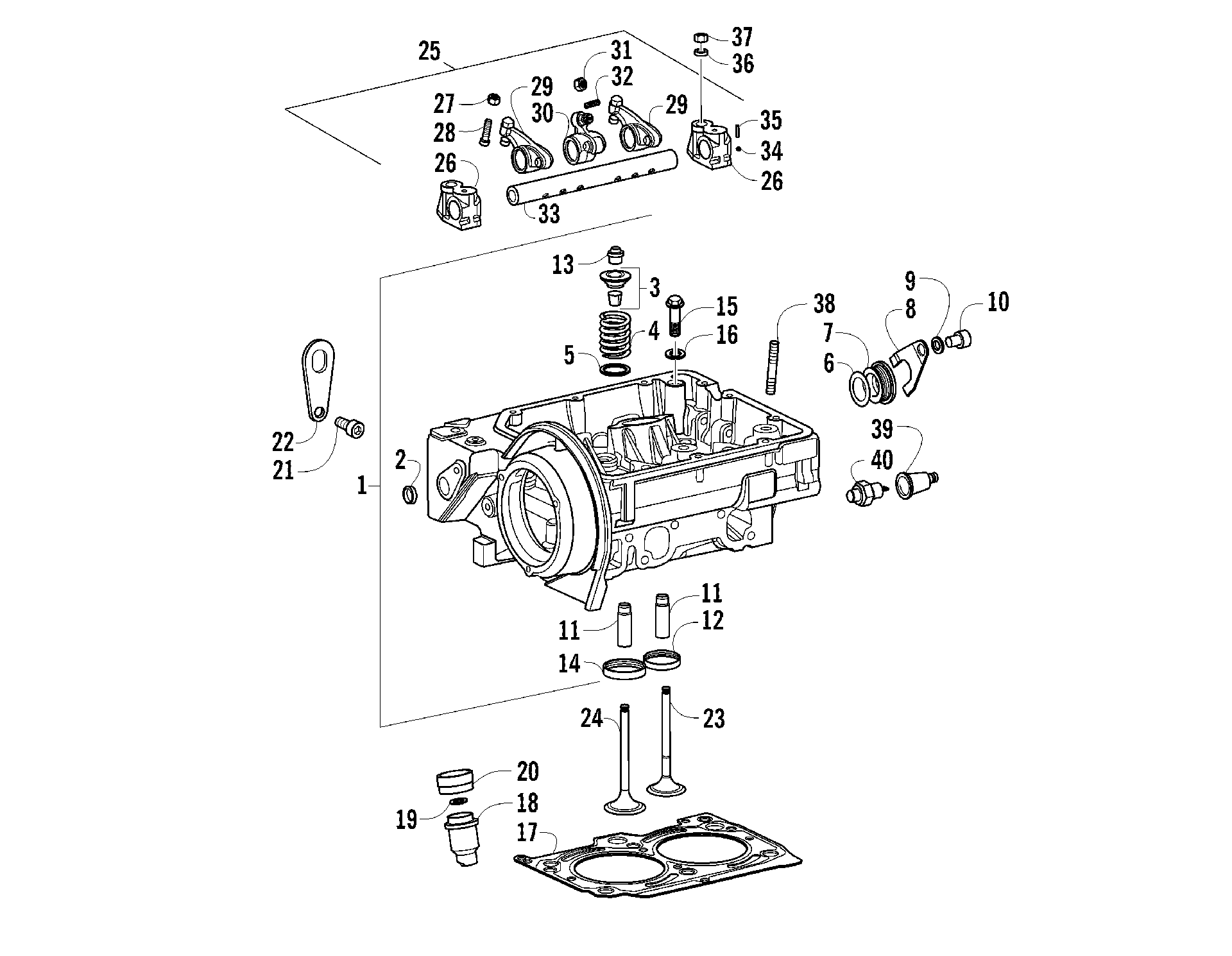 Цилиндр HEAD, VALVE TRAIN, AND RELATED ASSEMBLY [96003]