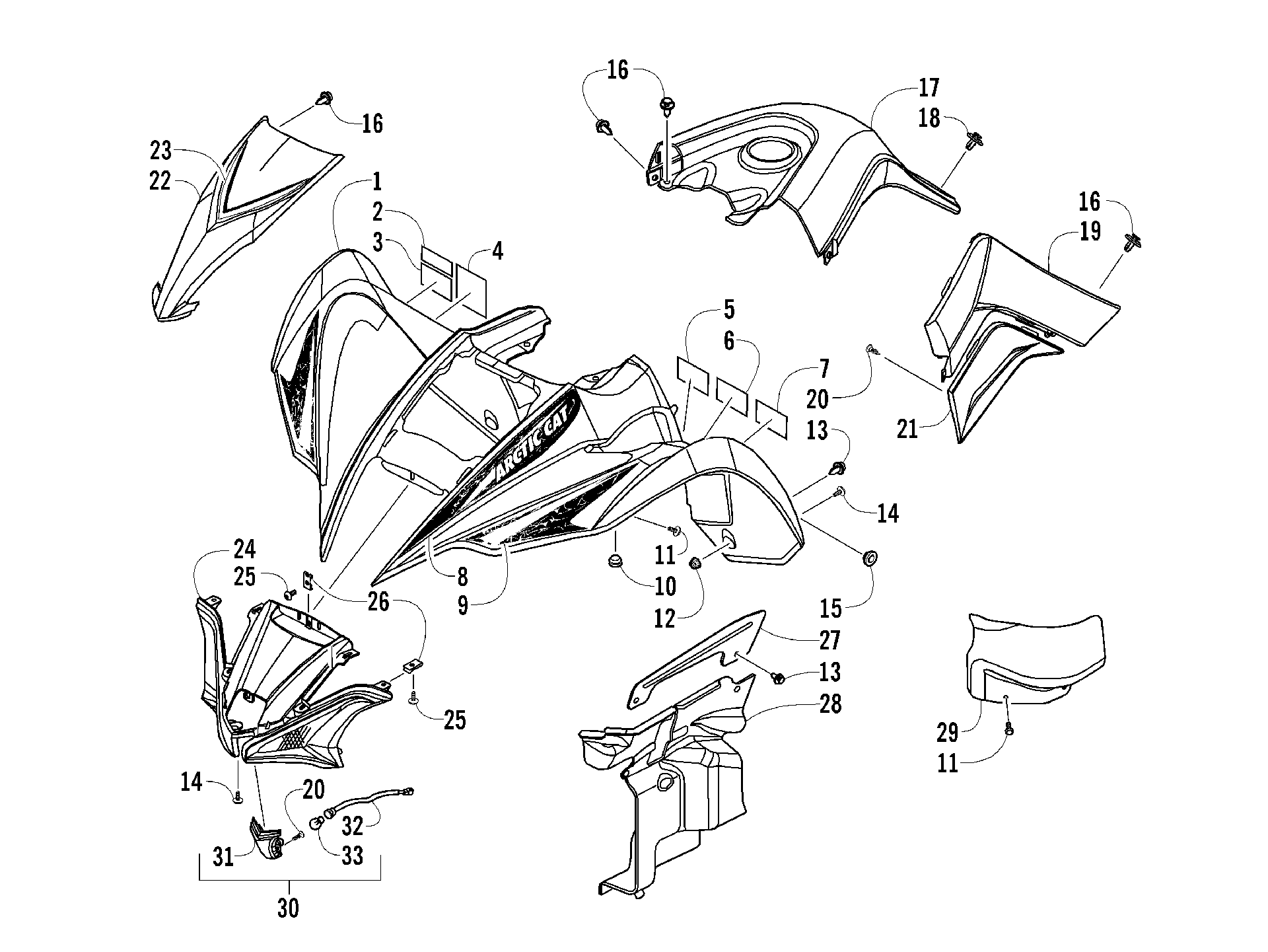 Передняя часть BODY ASSEMBLY [96403]
