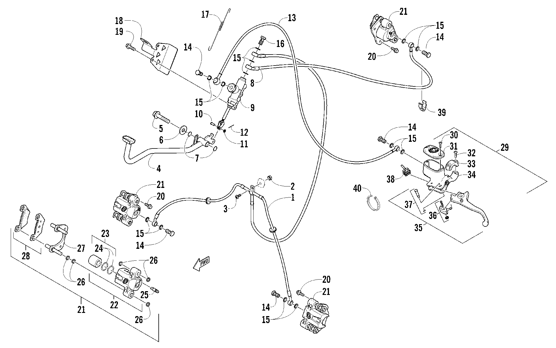 Hydraulic тормоз ASSEMBLY [96156]
