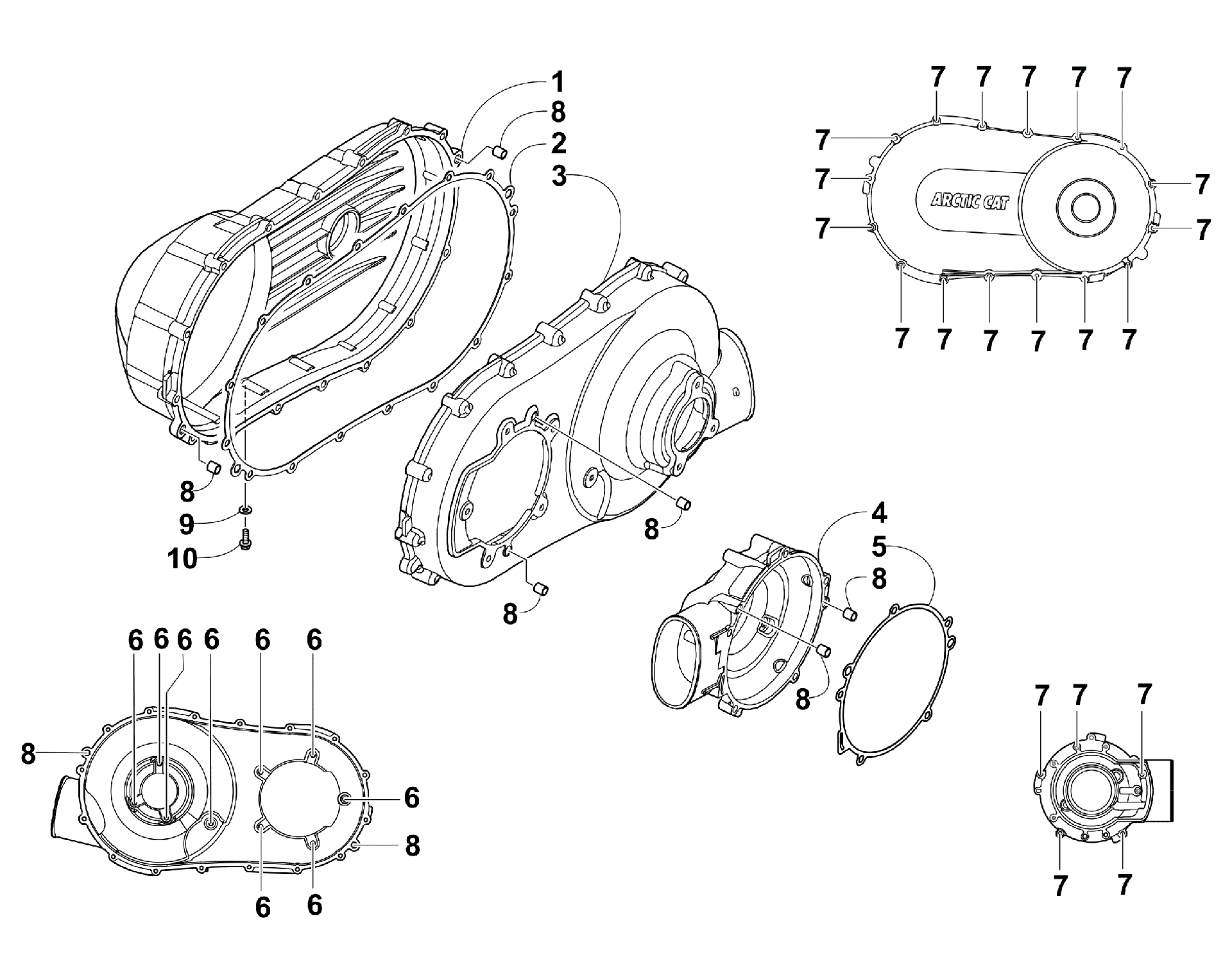 Сцепление SIDE ENGINE COVERS [93659]