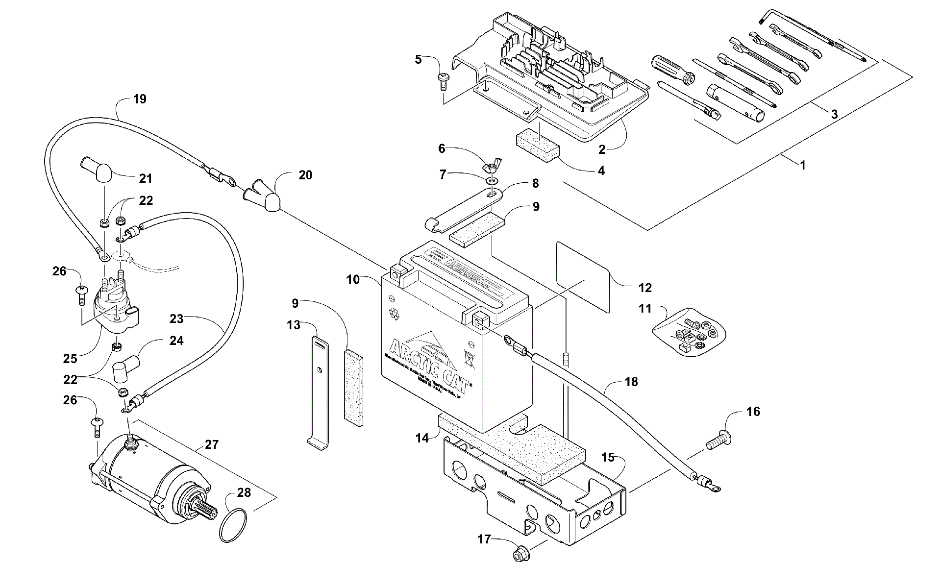Аккумулятор AND STARTER ASSEMBLY [96485]