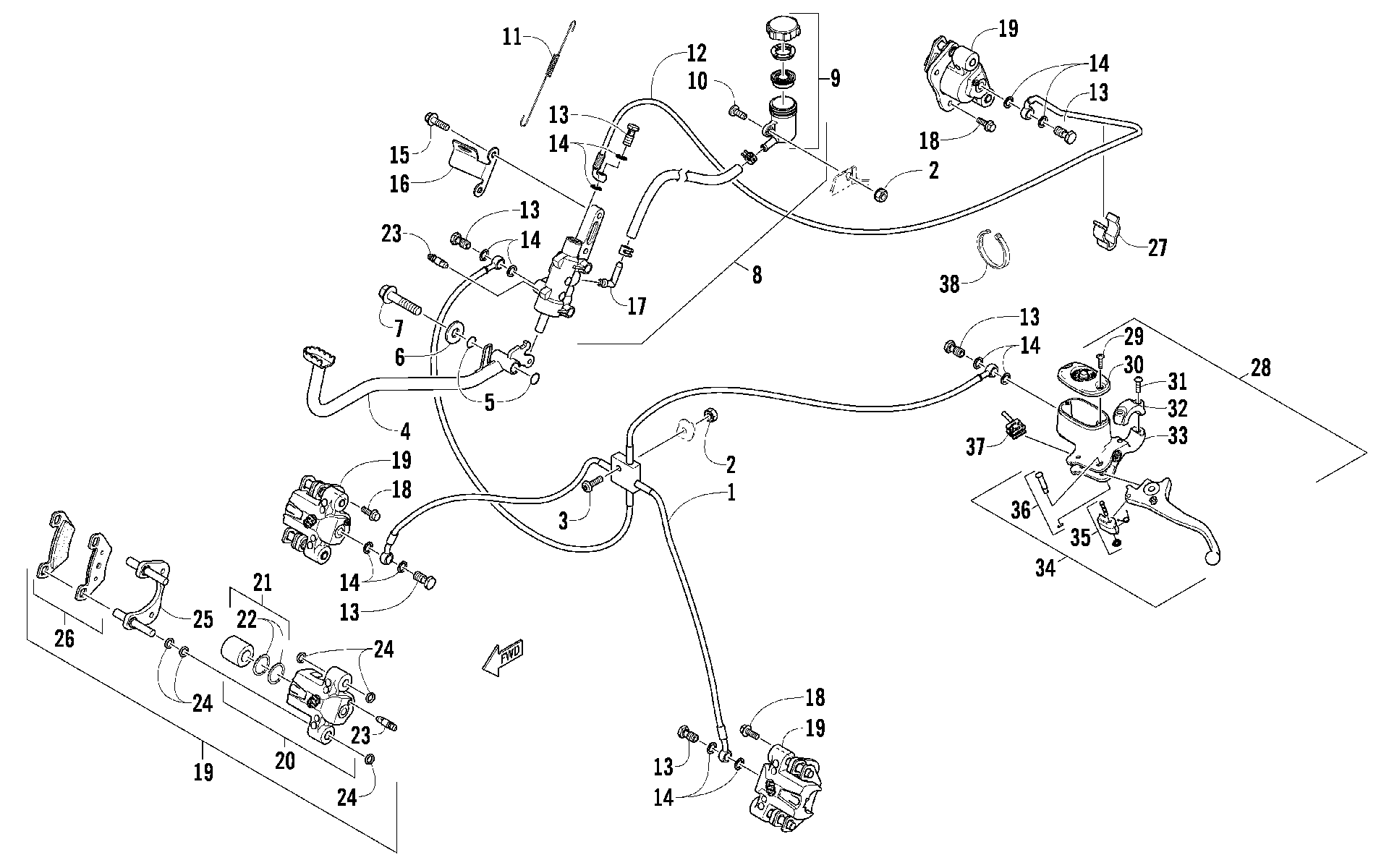 Hydraulic тормоз ASSEMBLY [95774]