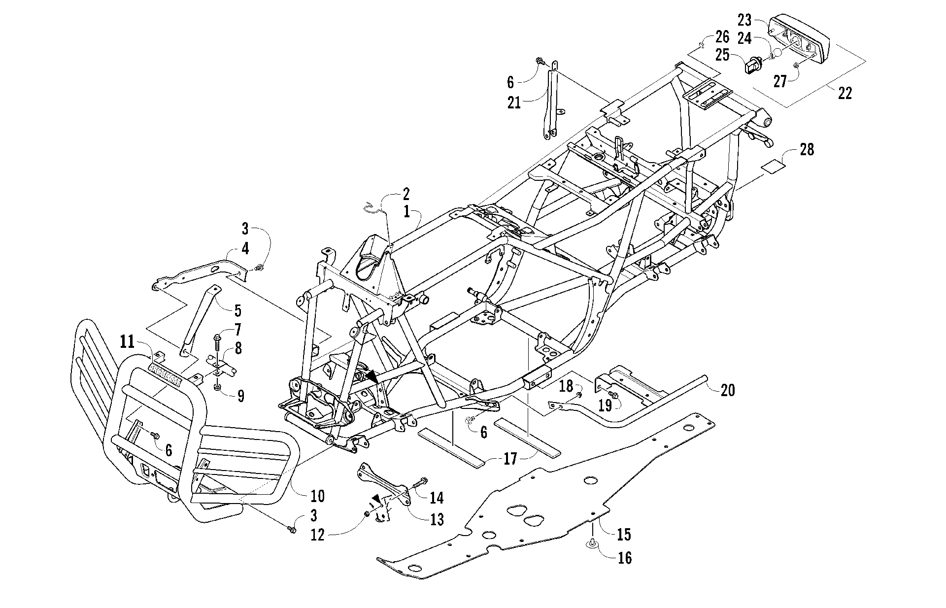 FRAME, TAILLIGHT, и RELATED PARTS [93926]