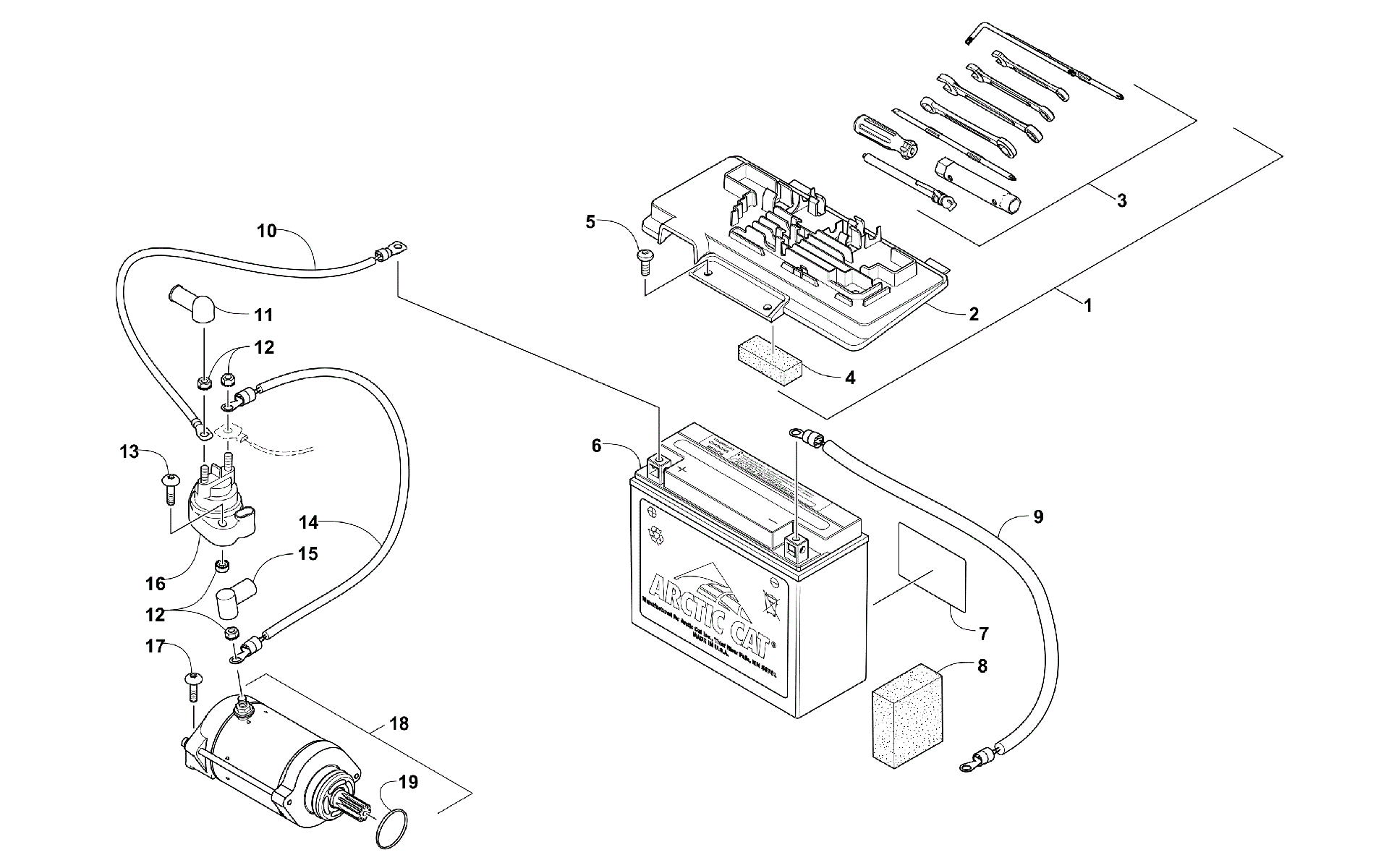 Аккумулятор AND STARTER ASSEMBLY [92063]
