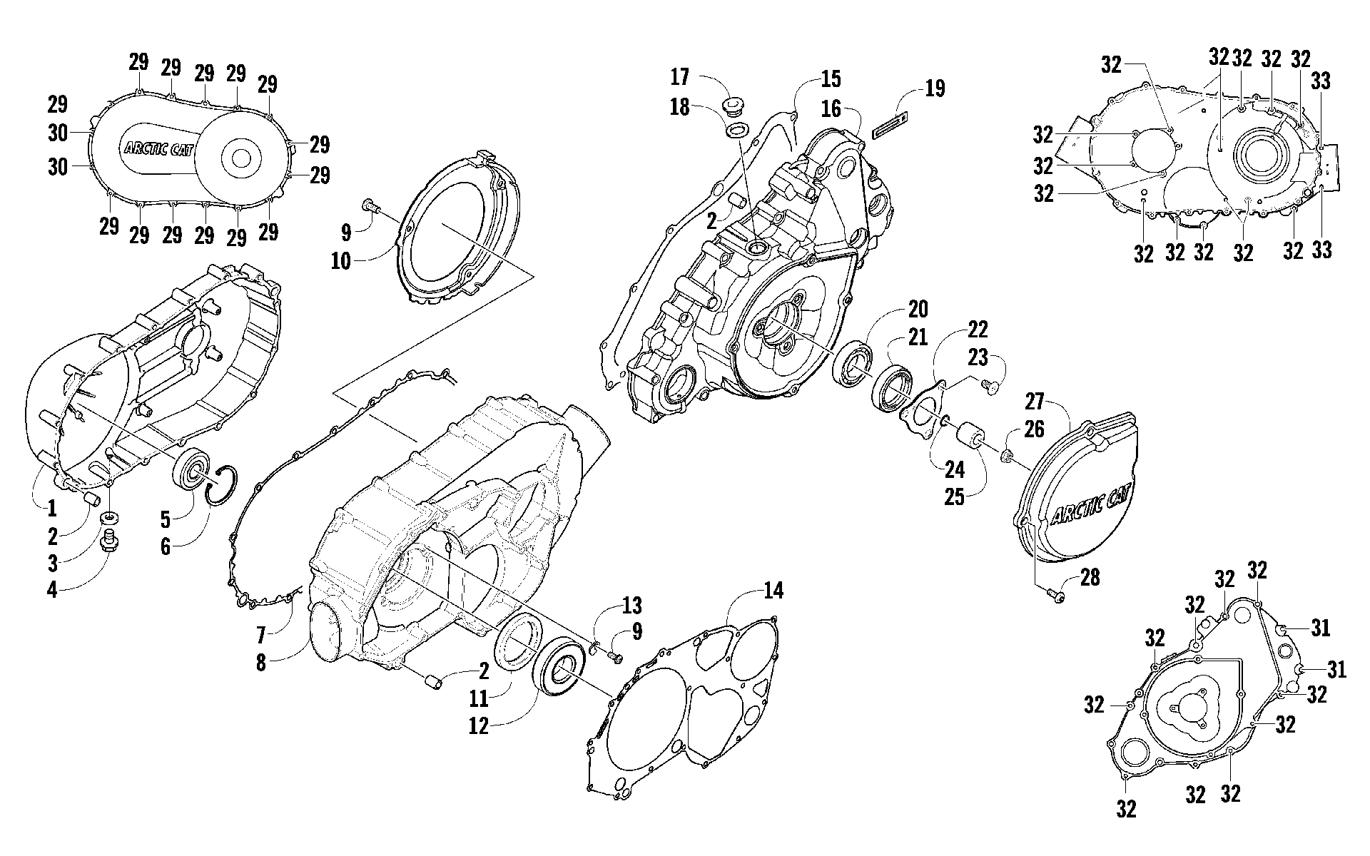 Узел крышки сцепления/ремня/магнето [90741]