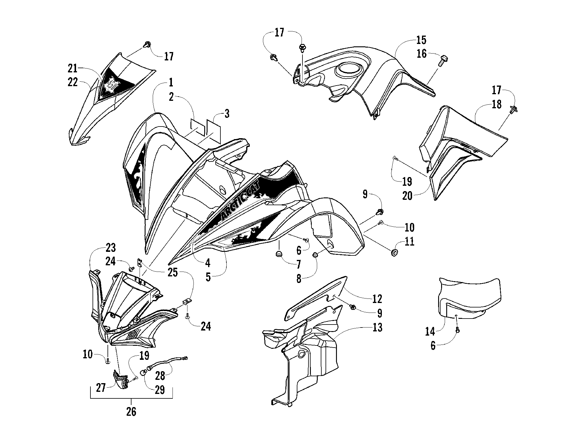 Передняя часть BODY ASSEMBLY [96034]