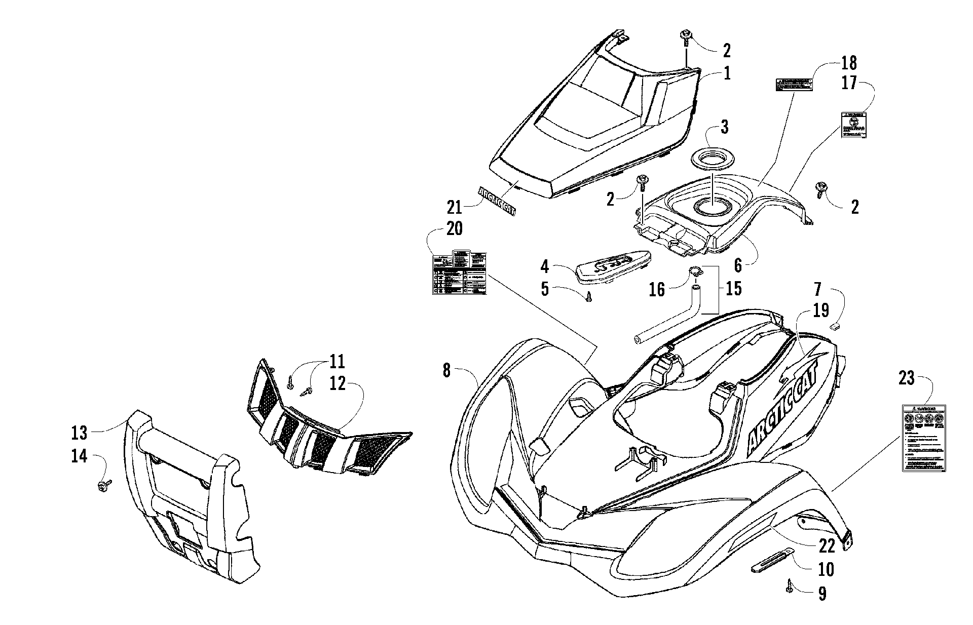 Передняя часть BODY PANEL ASSEMBLY [89274]