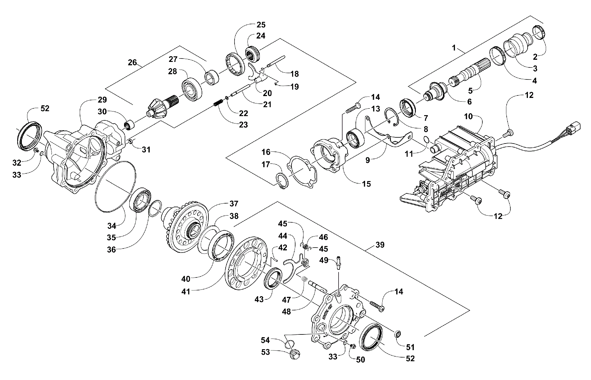 Передняя часть DRIVE GEARCASE ASSEMBLY [93886]
