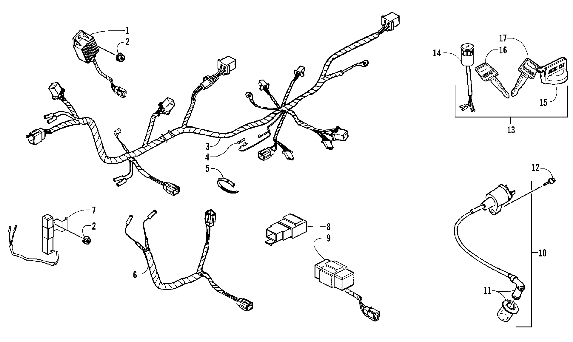 Узел электрооборудования и жгута проводов [88670]