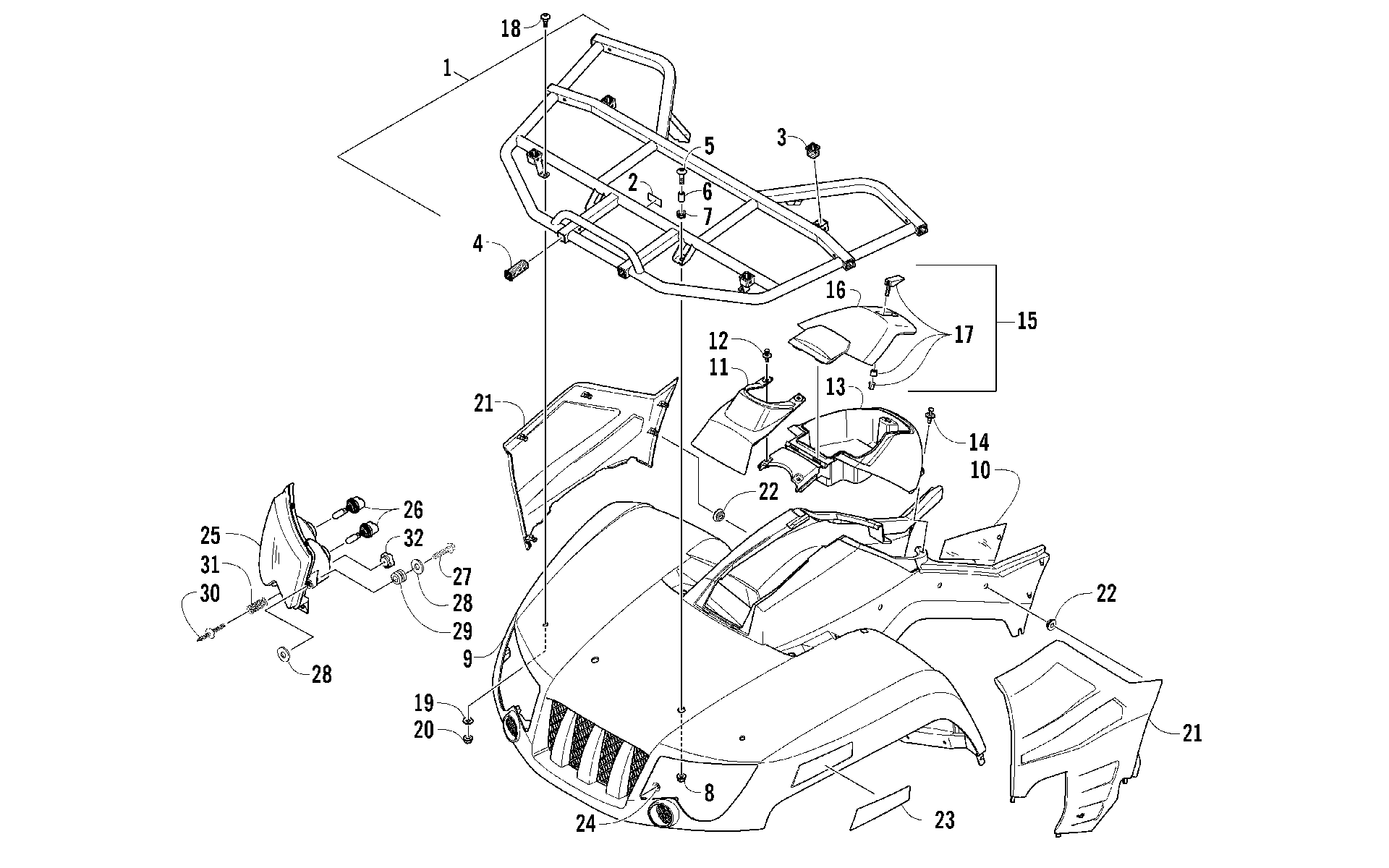 Передняя часть BODY PANEL ASSEMBLY [85789]