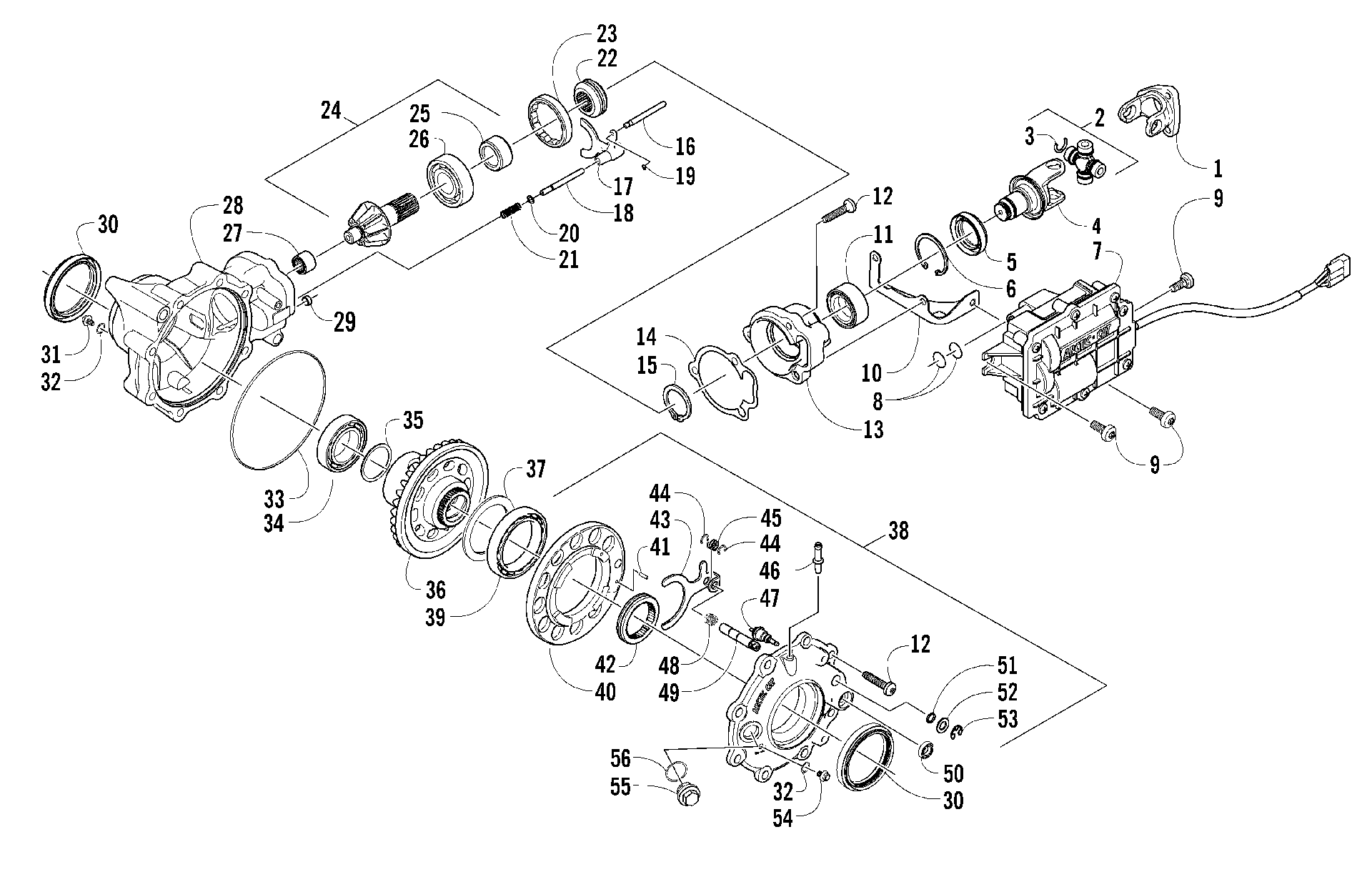 Передняя часть DRIVE GEARCASE ASSEMBLY [88006]