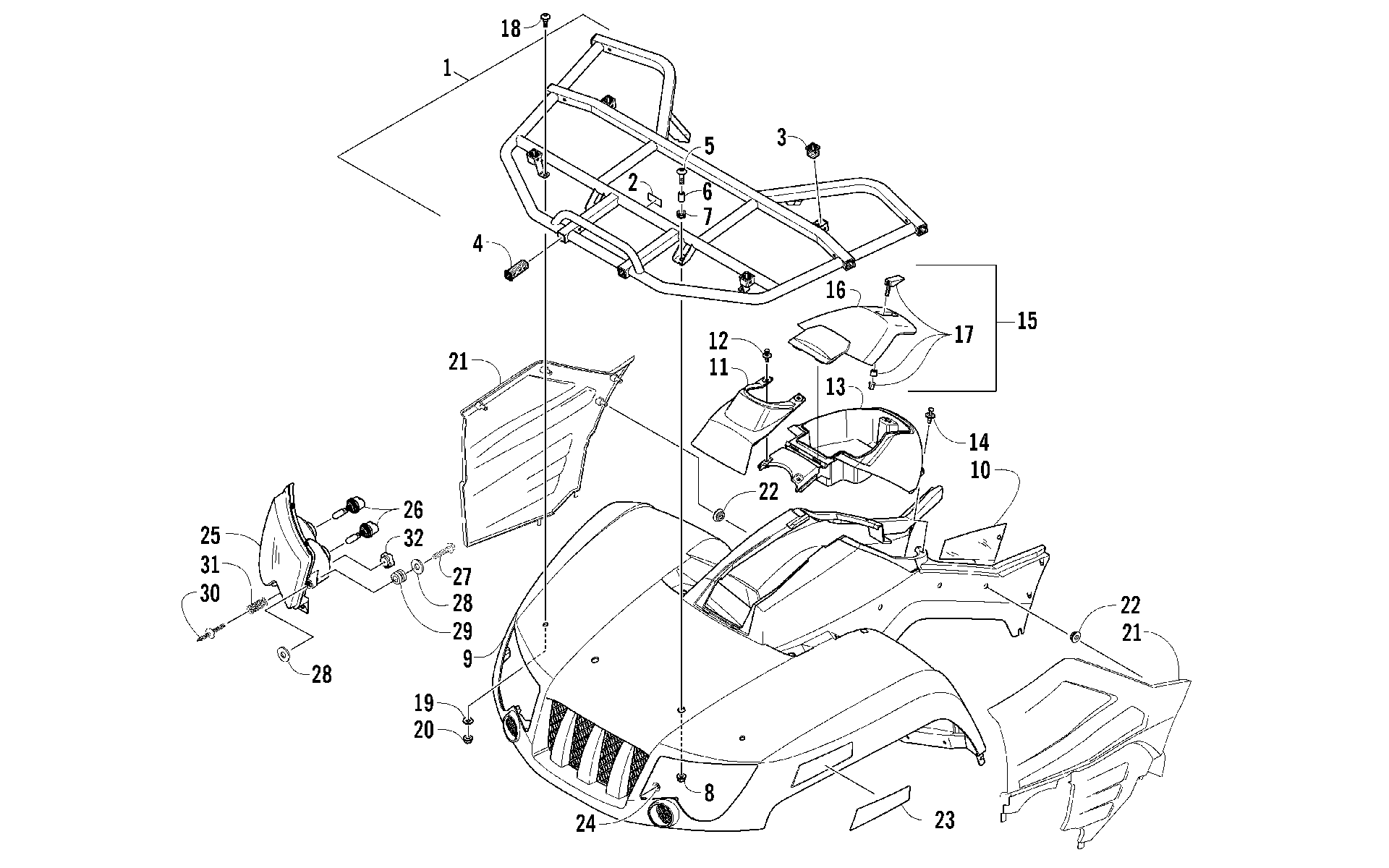 Передняя часть BODY PANEL ASSEMBLY [85702]