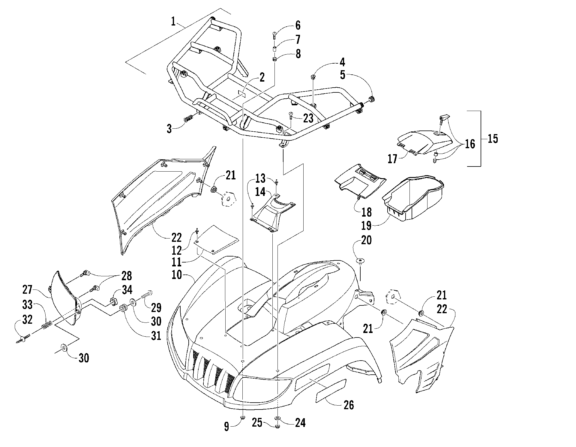 Передняя часть BODY PANEL ASSEMBLY [87460]
