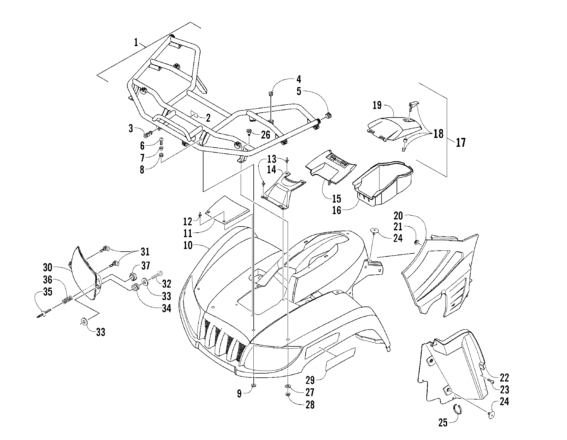 Передняя часть BODY PANEL ASSEMBLY [86972]