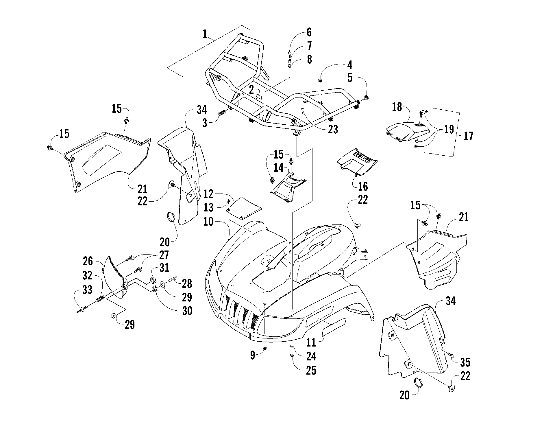 Передняя часть BODY PANEL ASSEMBLY [87118]