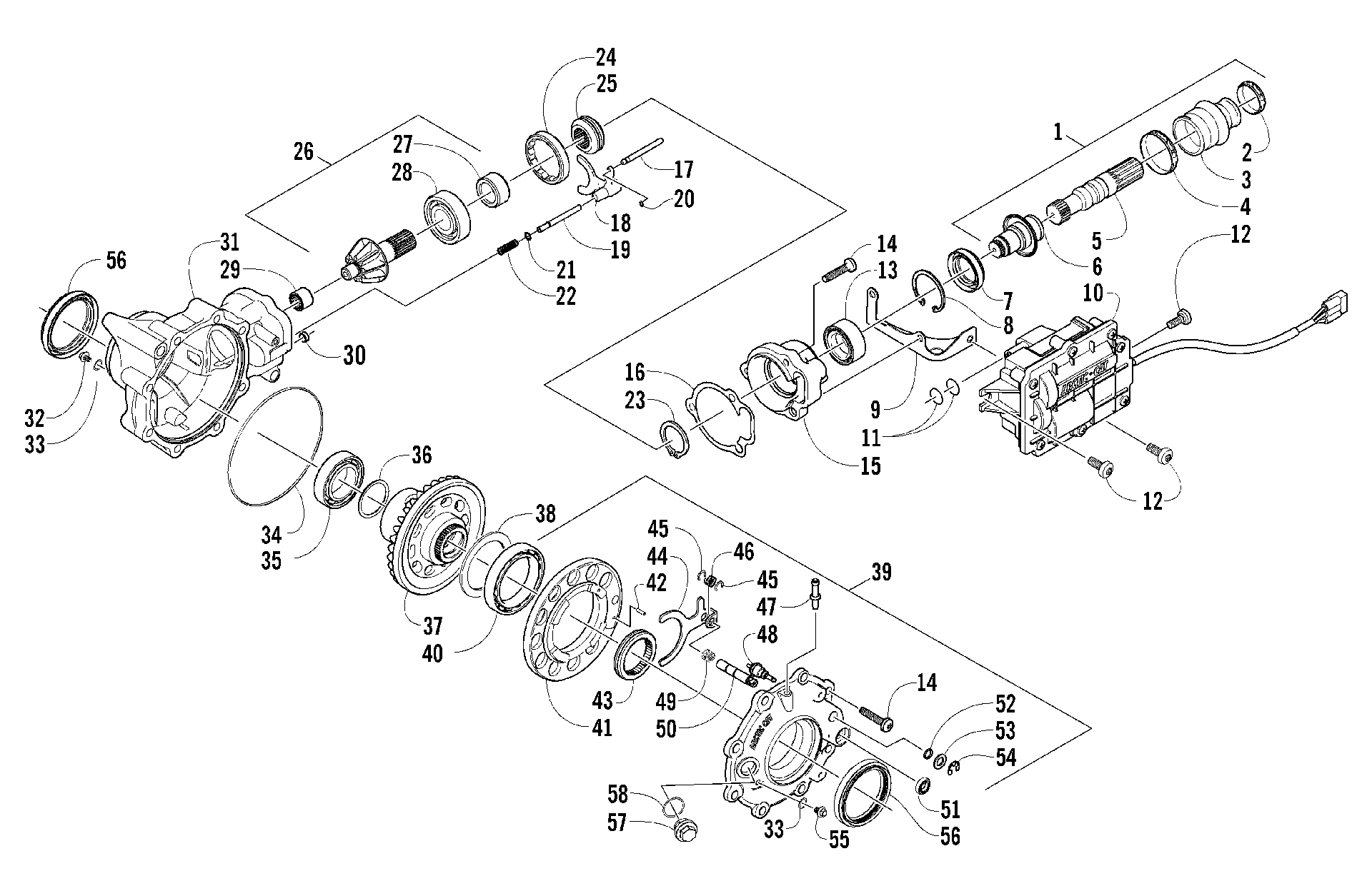 Передняя часть DRIVE GEARCASE ASSEMBLY [85733]