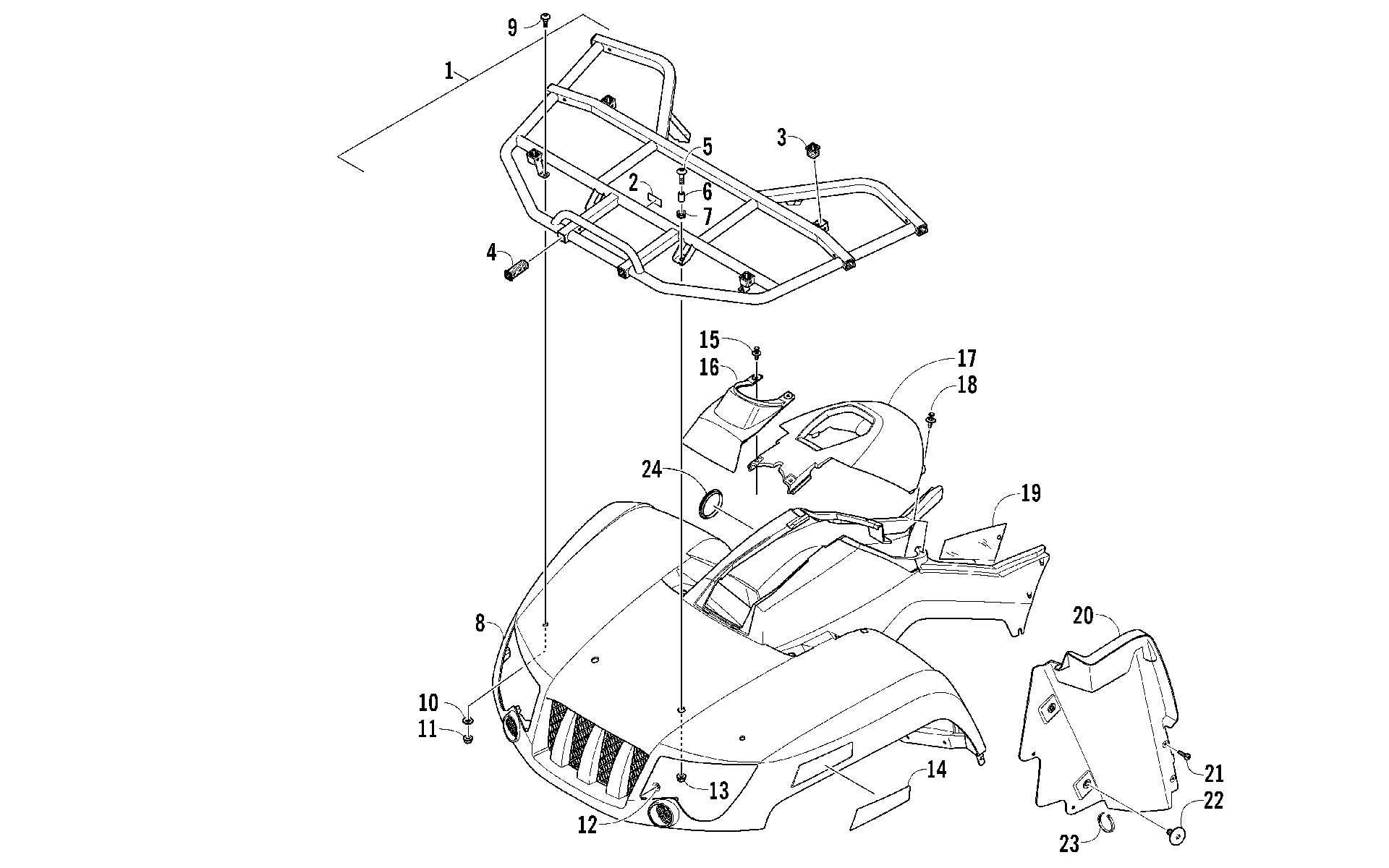 Передняя часть BODY PANEL ASSEMBLY [83743]
